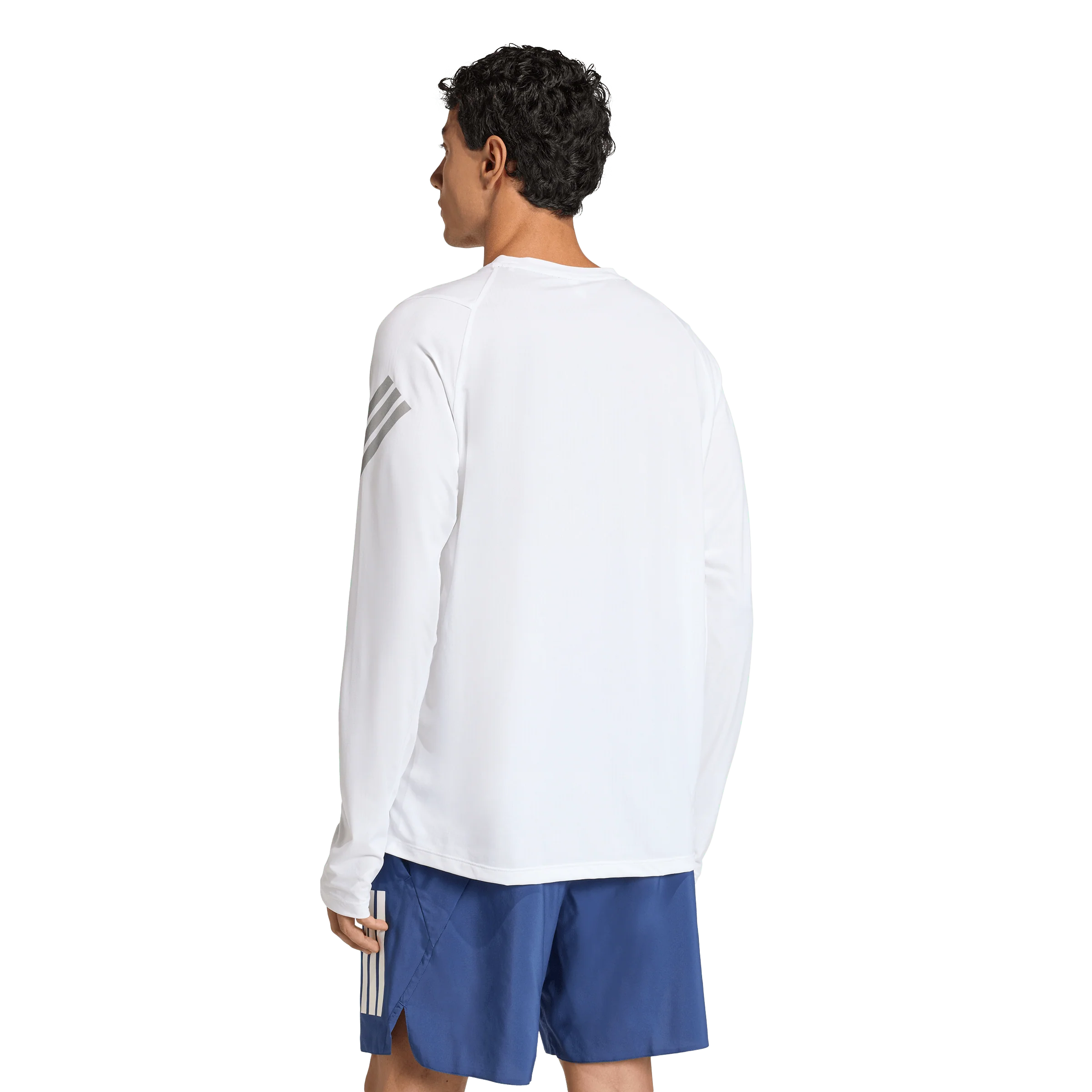 Adidas Mens ADI365 Long Sleeve Tee - White - Image 3