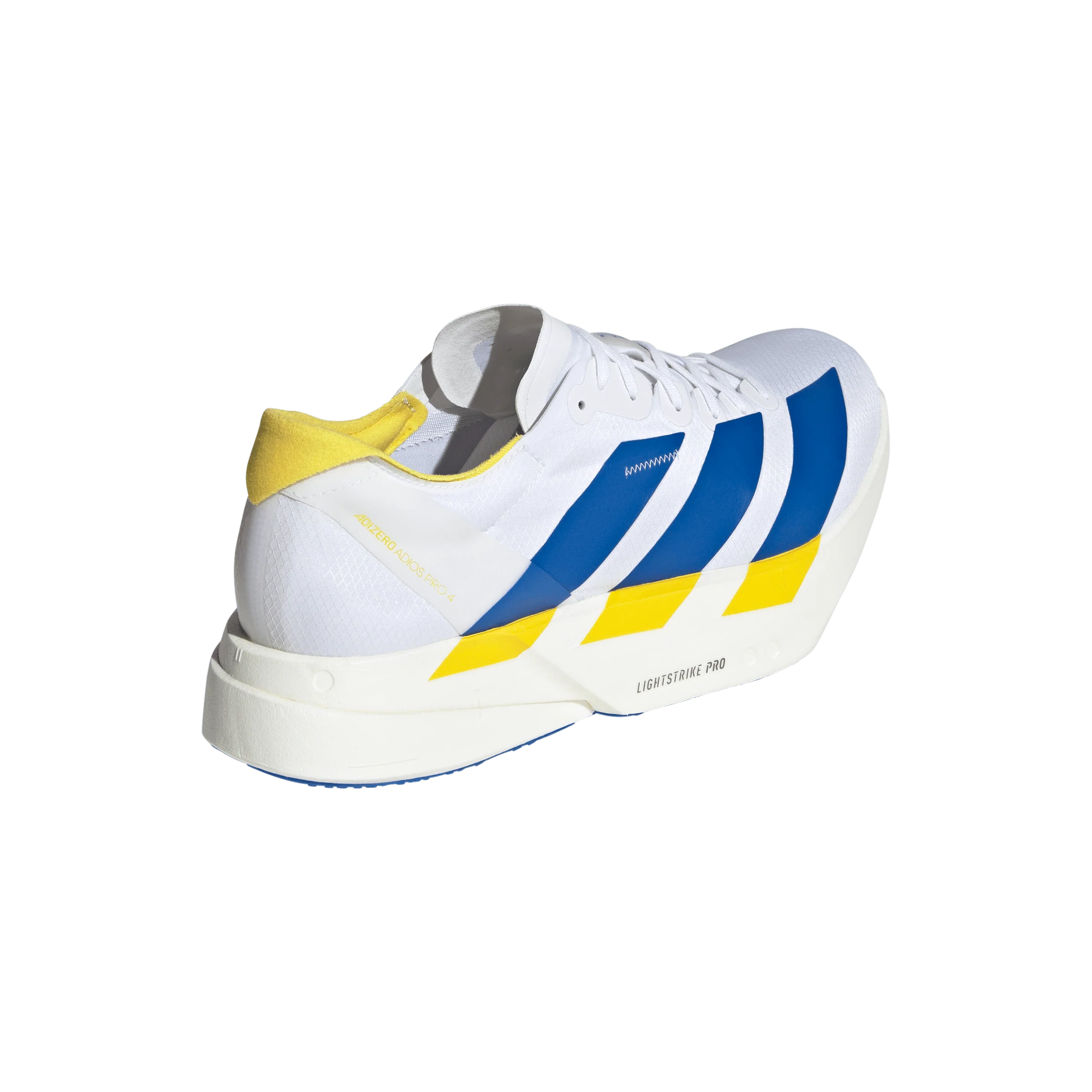 Adidas Mens Adizero Adios Pro 4 - Footwear White/Blue/Yellow - Neutral - SS26 - Image 3