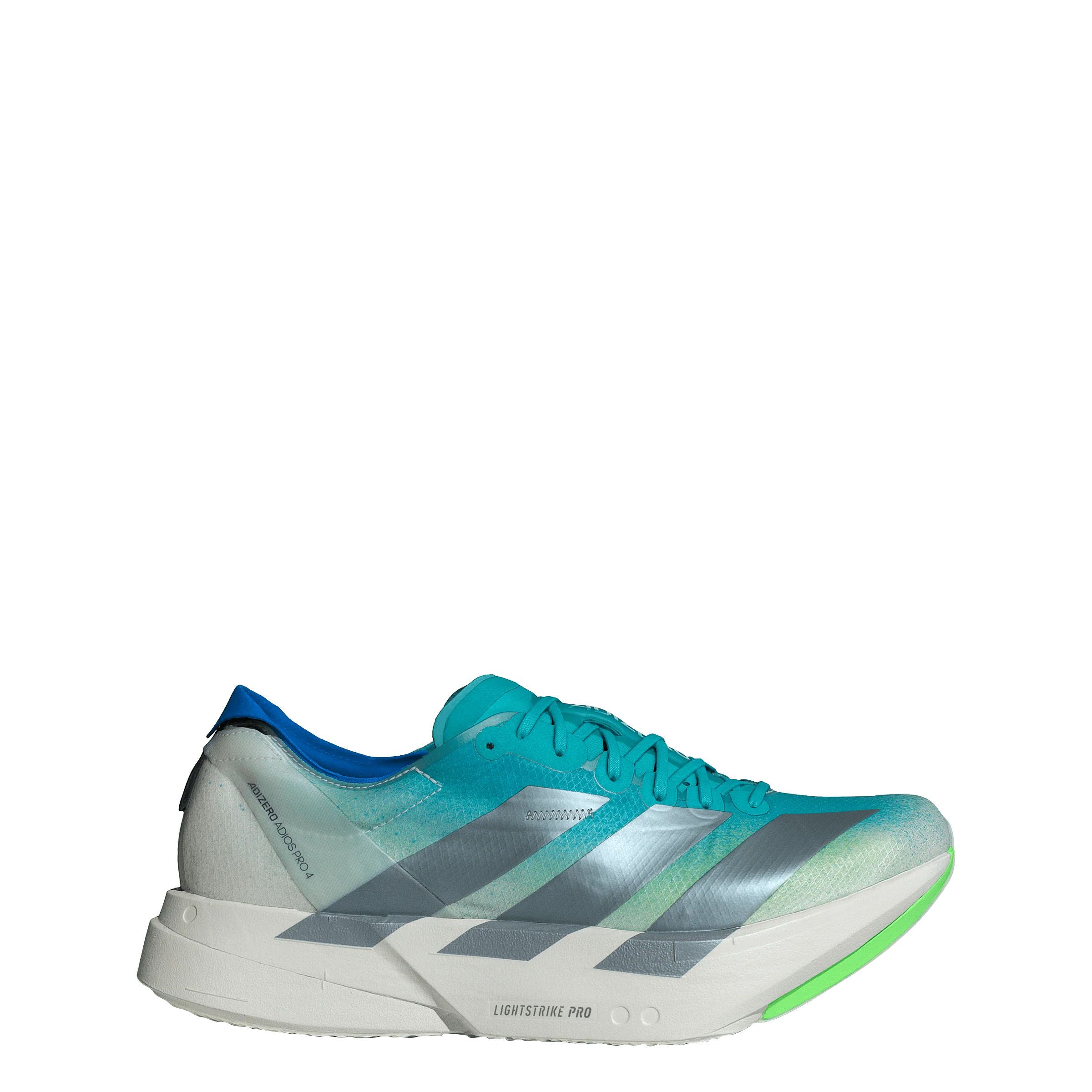 Adidas Mens Adizero Adios Pro 4 - Hi-Res Aqua/Iron Metallic/Grey One - Neutral - SS26 - Image 4