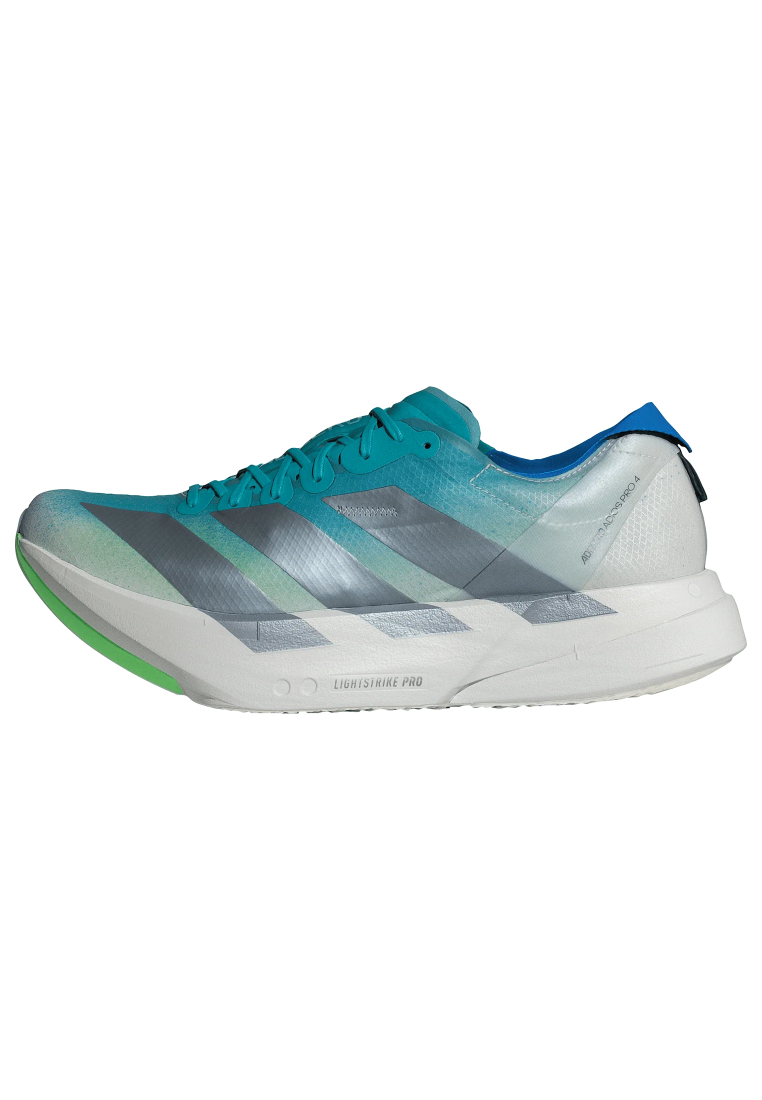 Adidas Mens Adizero Adios Pro 4 - Hi-Res Aqua/Iron Metallic/Grey One - Neutral - SS26 - Image 7