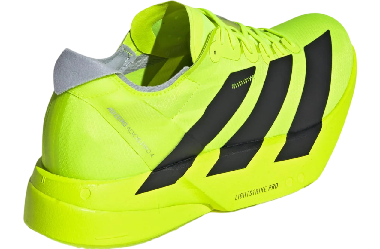 Adidas Mens Adizero Adios Pro 4 - Lucid Lemon/Core Black/Halo Silver - Neutral - SS25 - Image 4