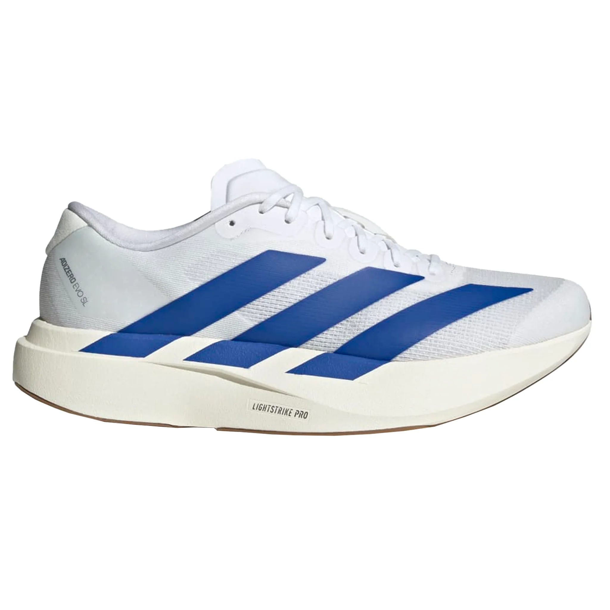 Adidas Mens Adizero Evo SL - Footwear White/Team Royal Blue/Pure Ruby - Neutral - AW25