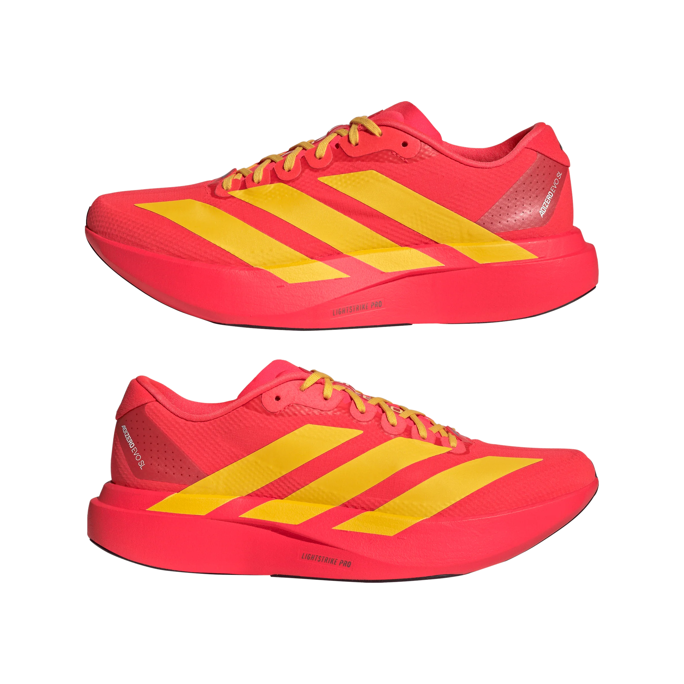 Adidas Mens Adizero Evo SL Woven - Lucid Red/Bold Gold/Semi Lucid Blue - Neutral - SS26 - Image 3