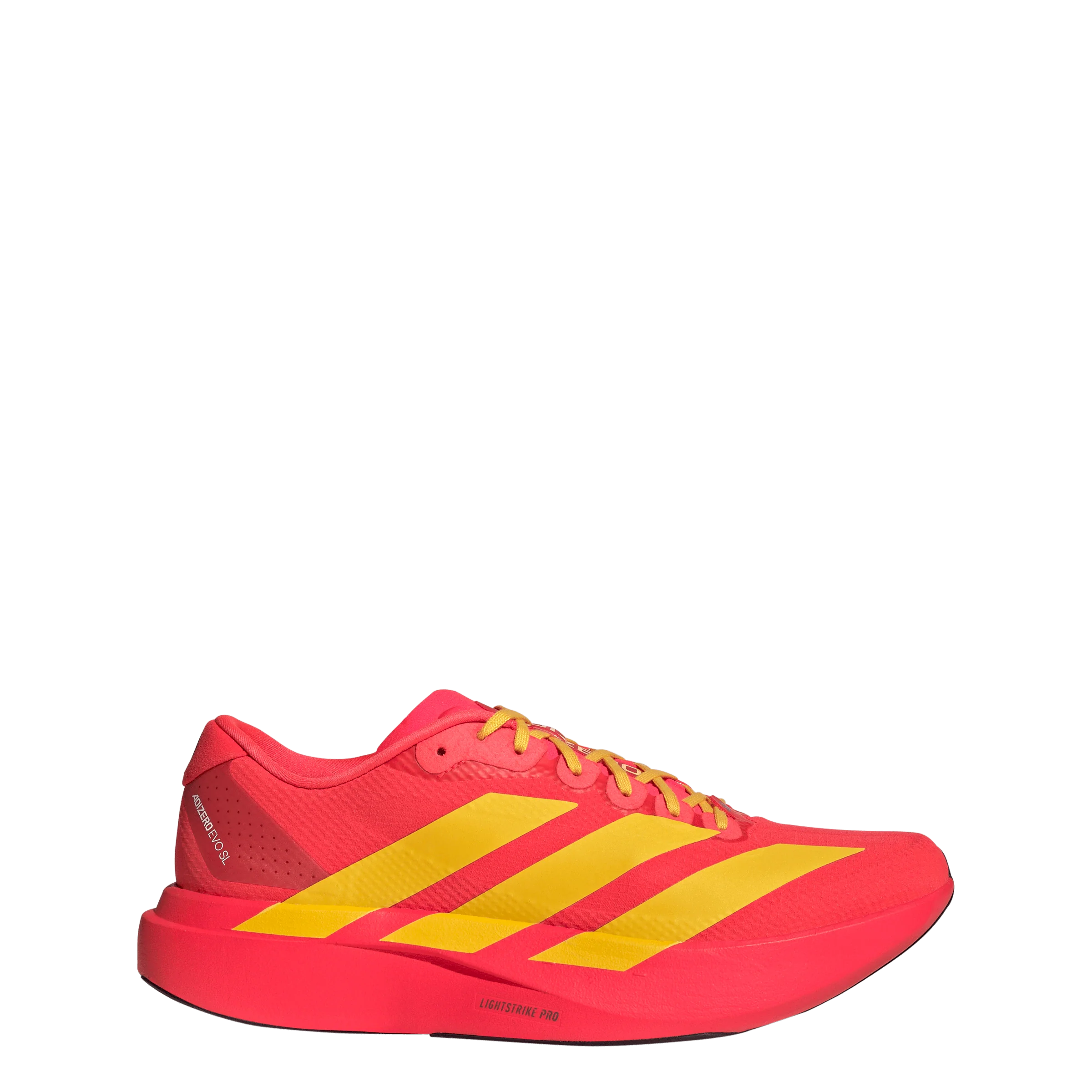 Adidas Mens Adizero Evo SL Woven - Lucid Red/Bold Gold/Semi Lucid Blue - Neutral - SS26 - Image 5