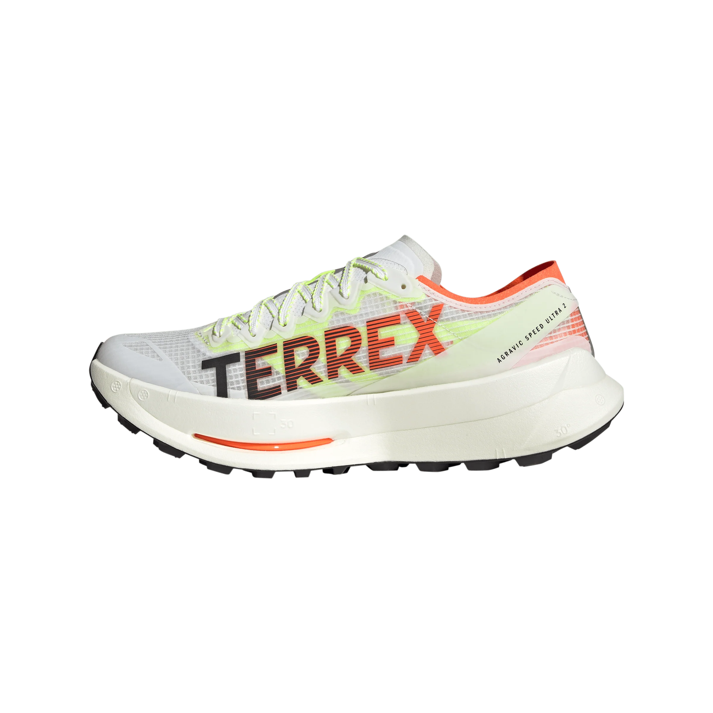 Adidas Mens Terrex Agravic Speed Ultra 2 - Cloud White/Core Black/Semi Impact Orange - Trail - SS26 - Image 4