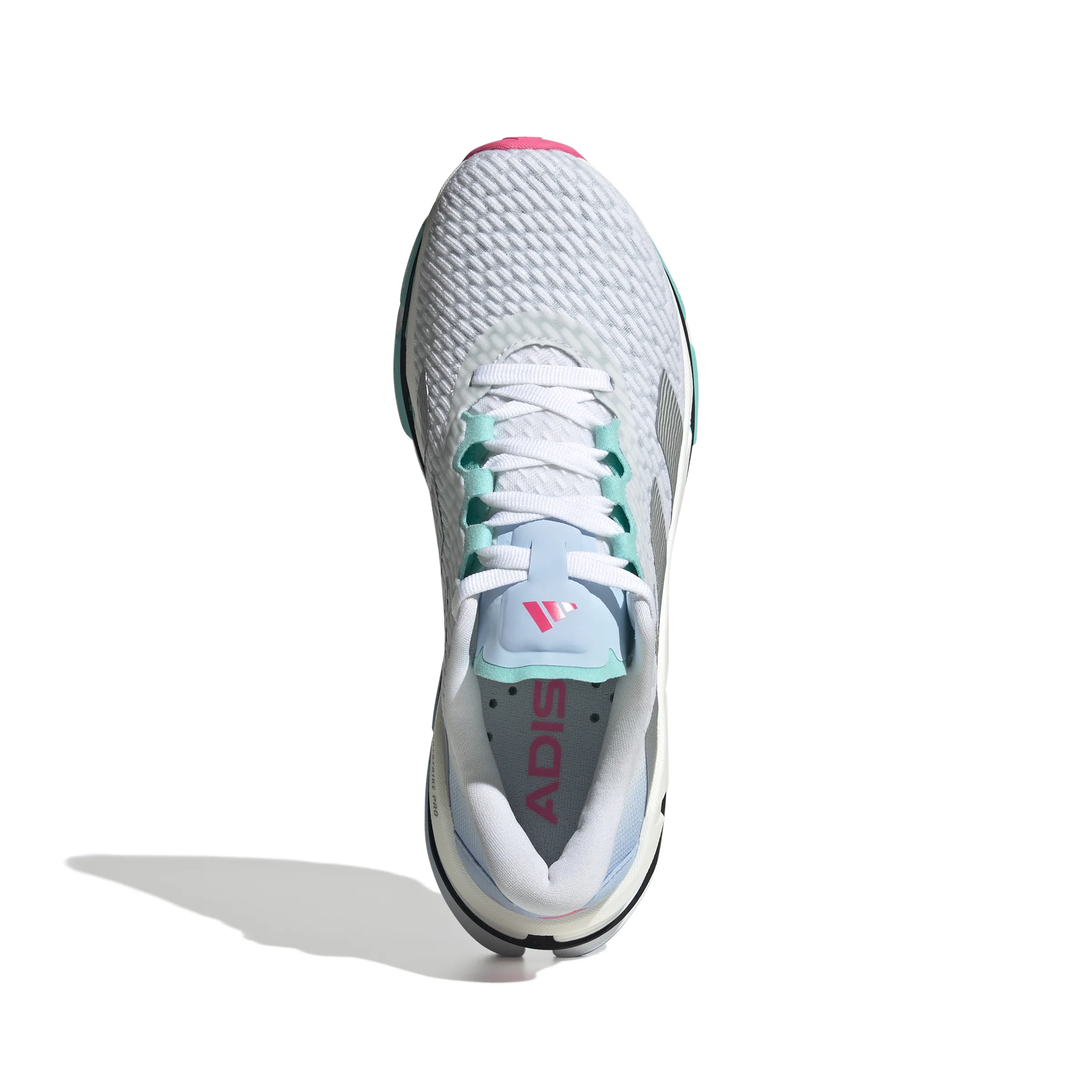 Adidas Womens Adistar BYD - Footwear White/Silver Metallic/Flash Aqua - Neutral - SS25 - Image 3