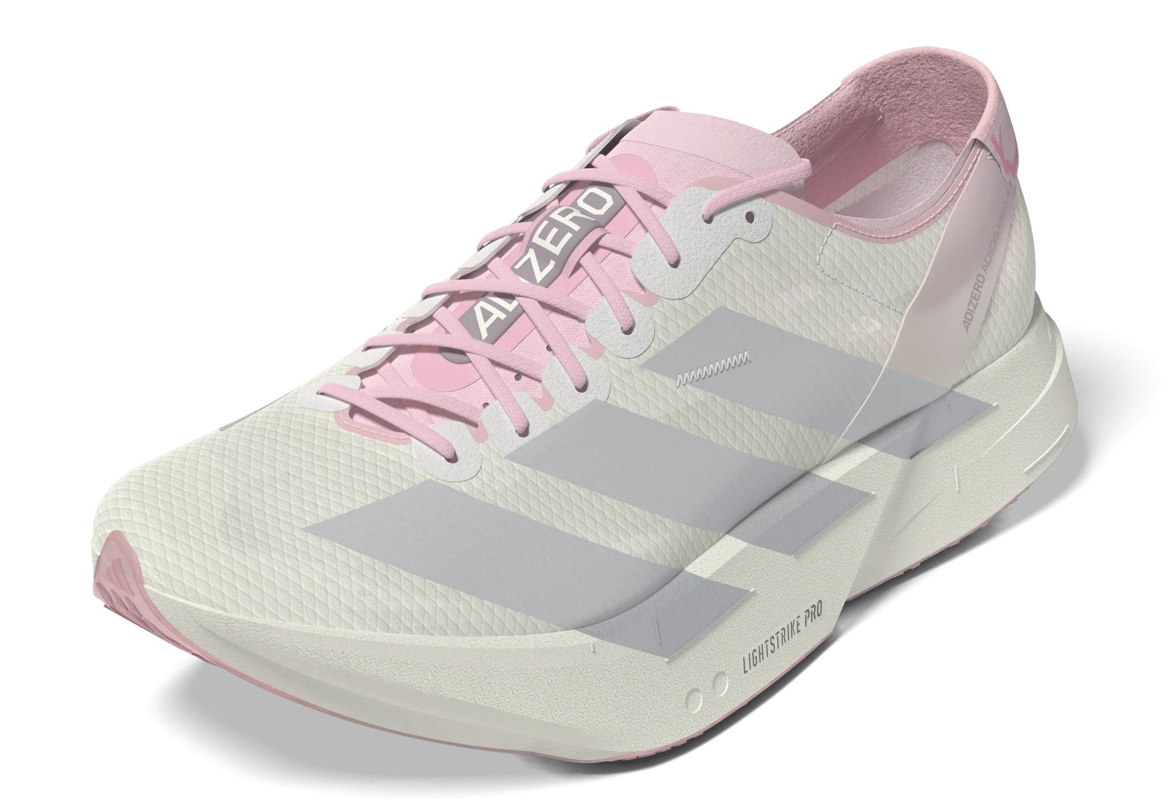 Adidas Womens Adizero Adios Pro 4 - Core White/Silver Metallic/Clear Pink - Neutral - SS26 - Image 11