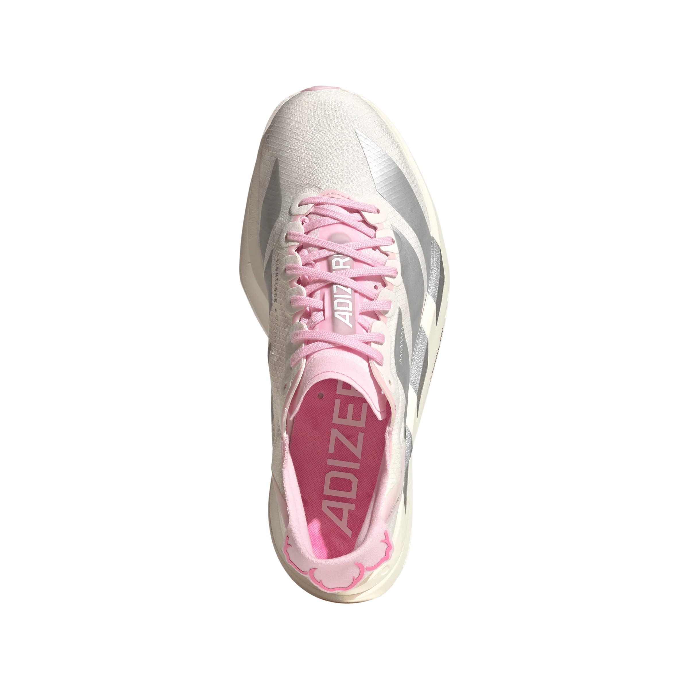 Adidas Womens Adizero Adios Pro 4 - Core White/Silver Metallic/Clear Pink - Neutral - SS26 - Image 4