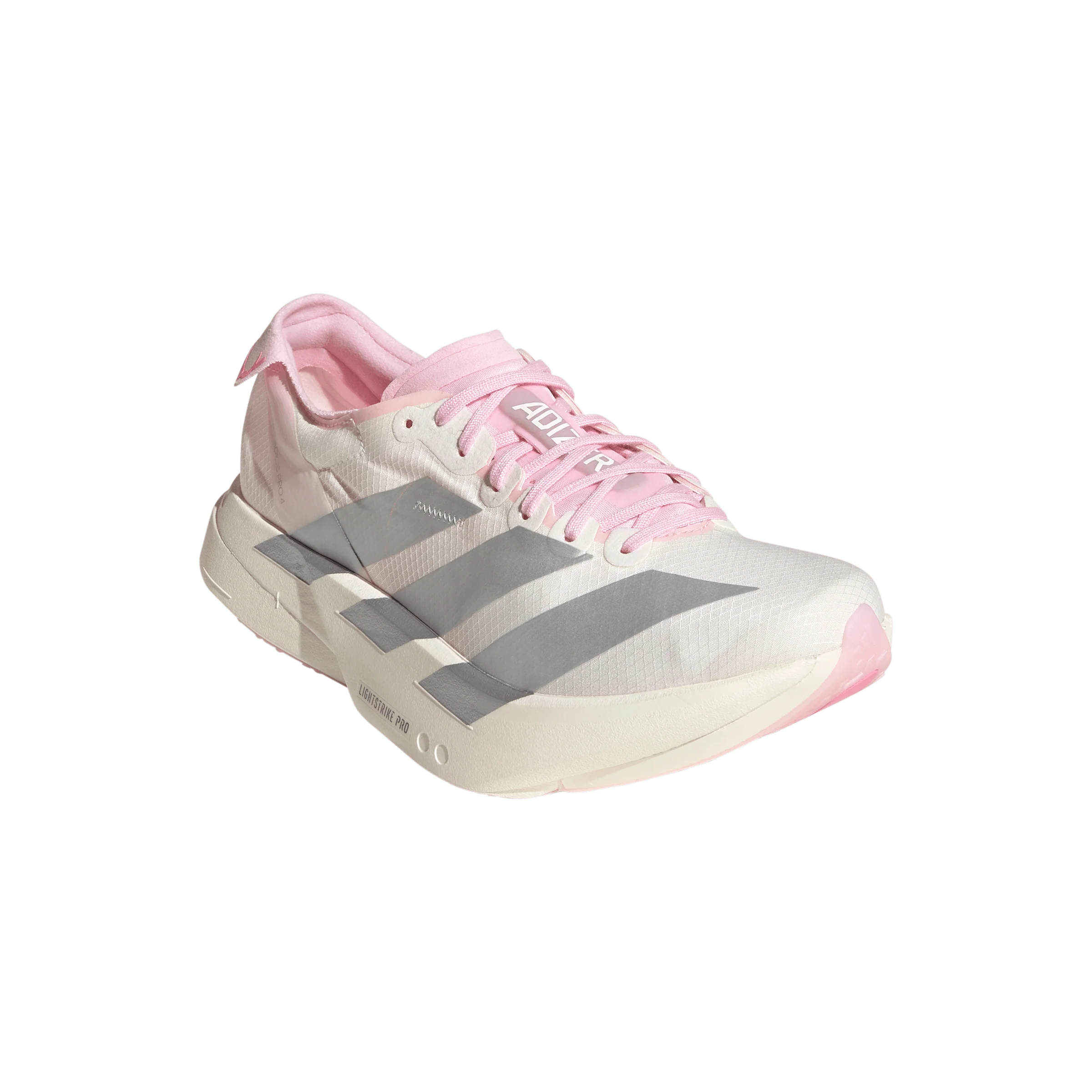 Adidas Womens Adizero Adios Pro 4 - Core White/Silver Metallic/Clear Pink - Neutral - SS26 - Image 6