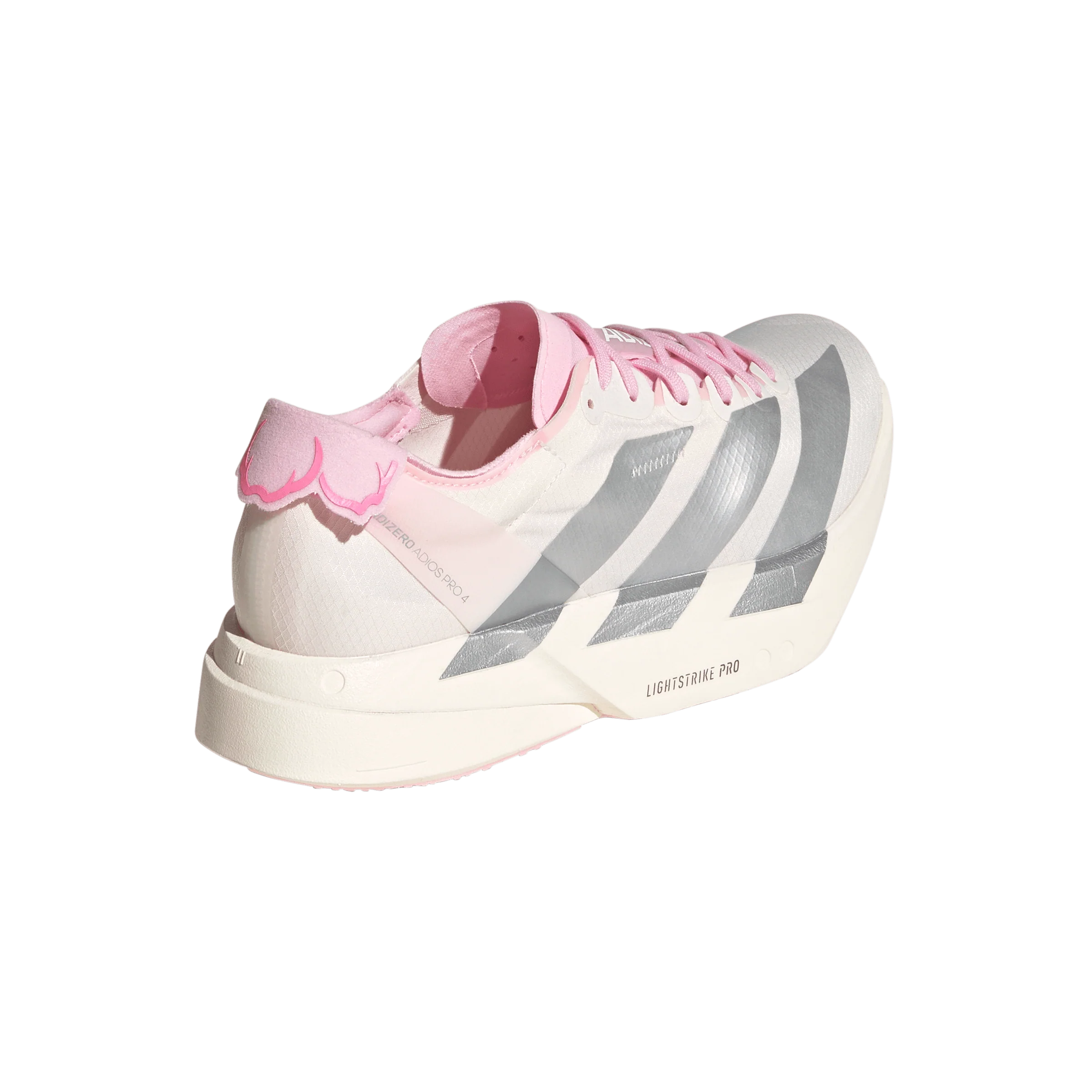 Adidas Womens Adizero Adios Pro 4 - Core White/Silver Metallic/Clear Pink - Neutral - SS26 - Image 7