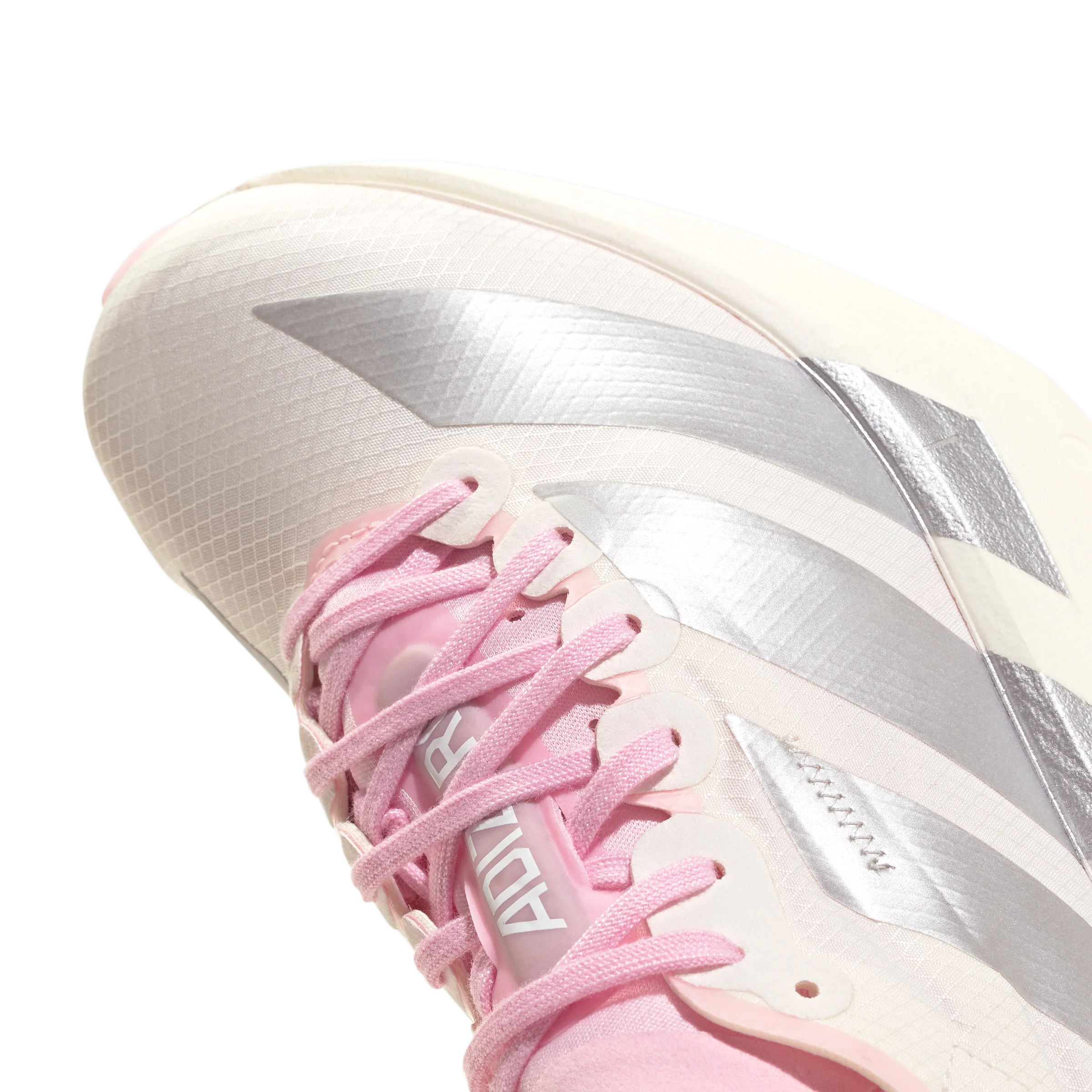Adidas Womens Adizero Adios Pro 4 - Core White/Silver Metallic/Clear Pink - Neutral - SS26 - Image 8