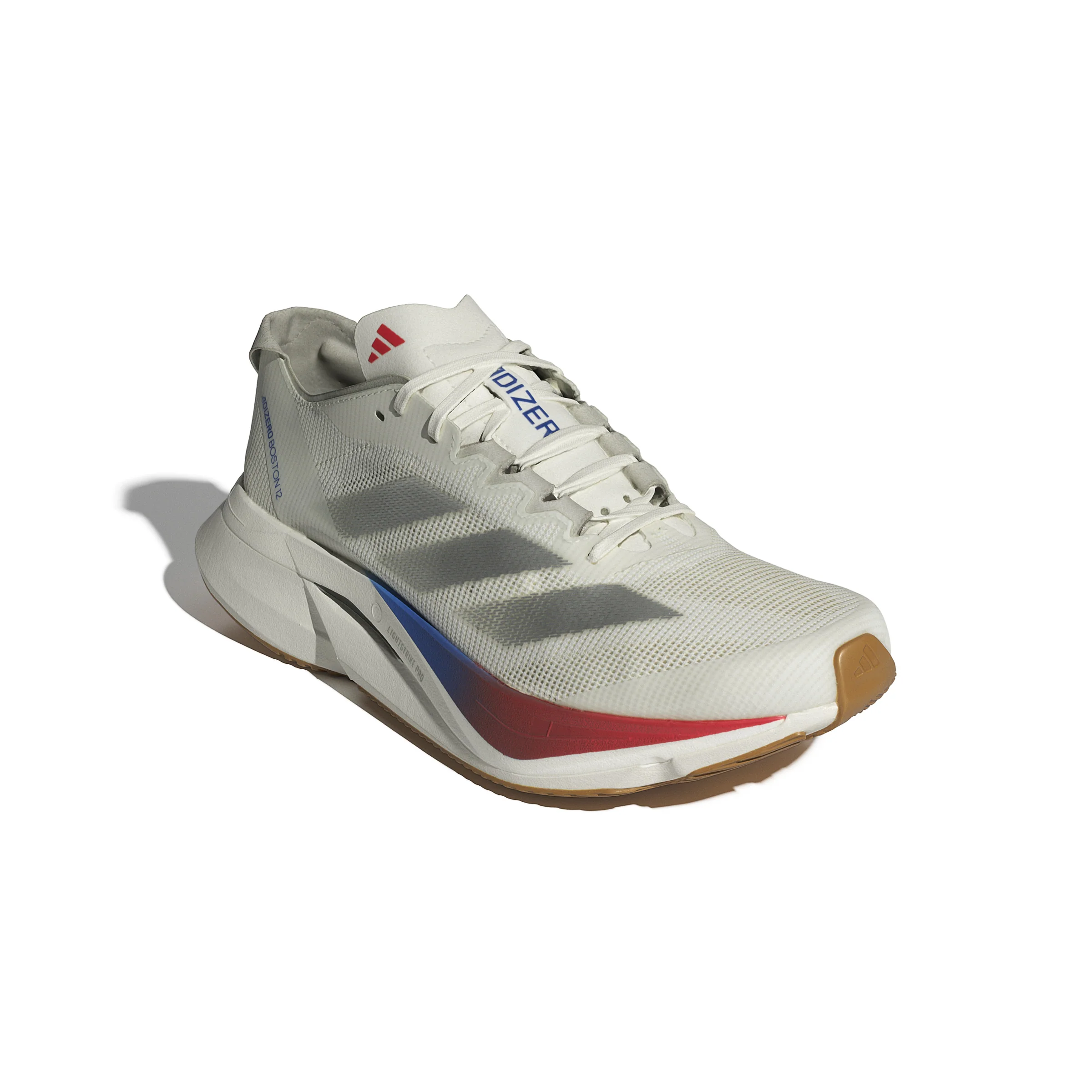Adidas Womens Adizero Boston 12 - Core White/Matte Silver/Pure Ruby - Neutral - SS25 - Image 3