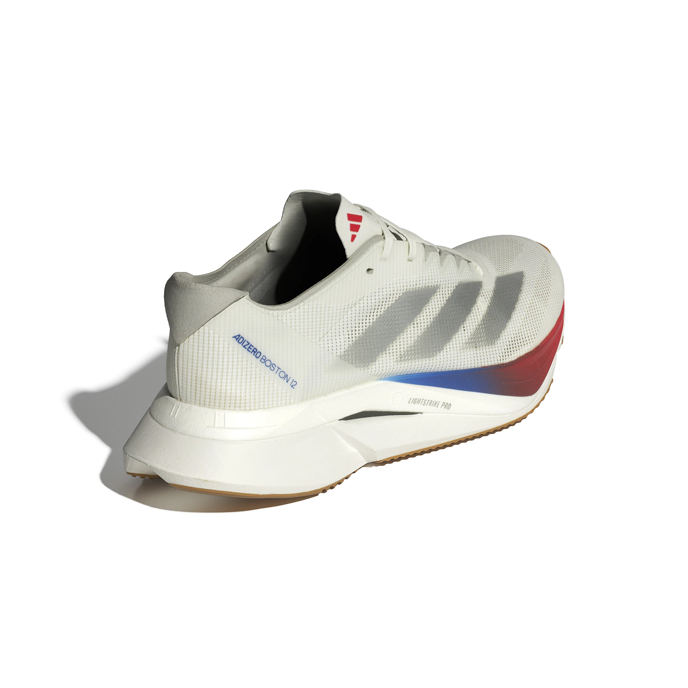 Adidas Womens Adizero Boston 12 - Core White/Matte Silver/Pure Ruby - Neutral - SS25 - Image 6