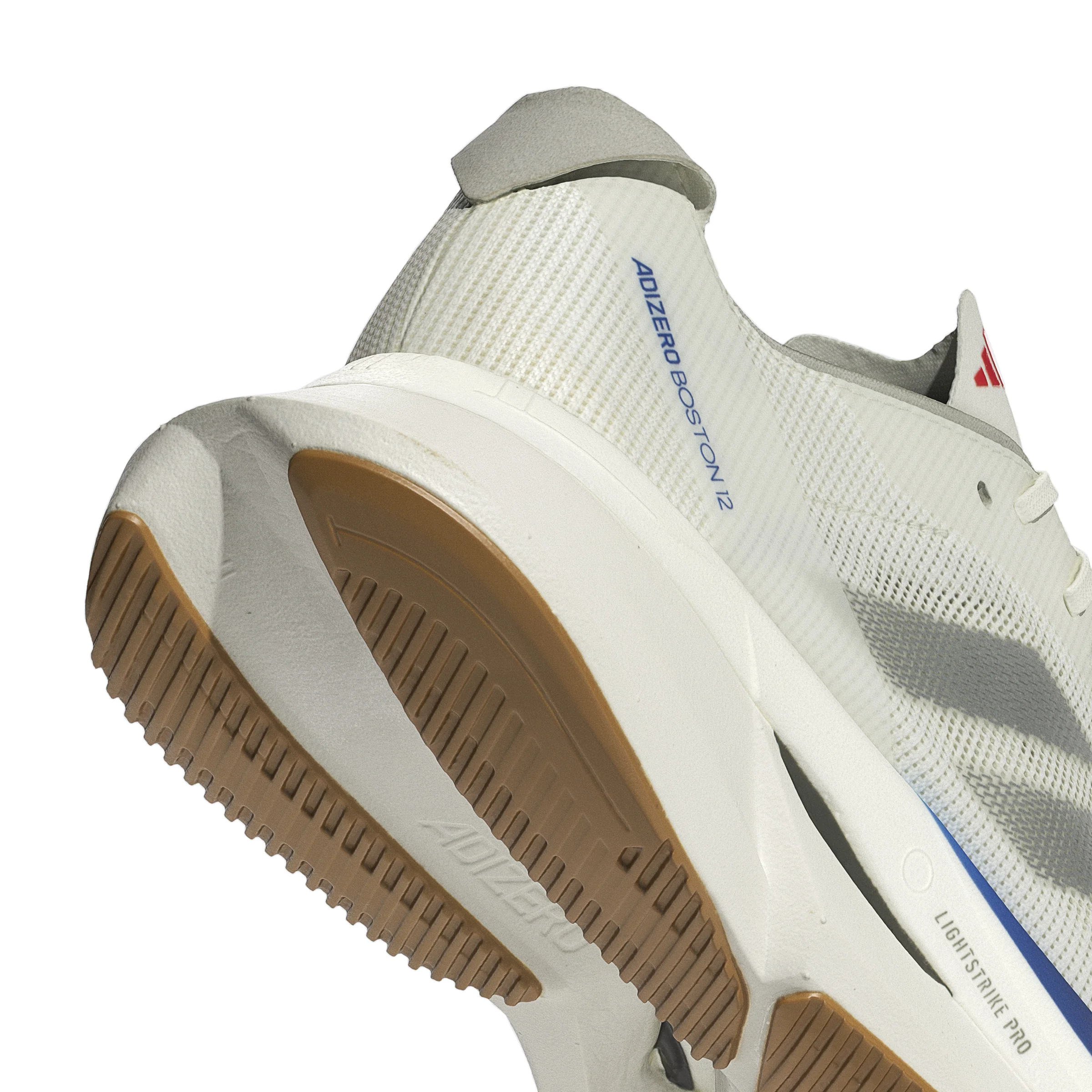 Adidas Womens Adizero Boston 12 - Core White/Matte Silver/Pure Ruby - Neutral - SS25 - Image 8