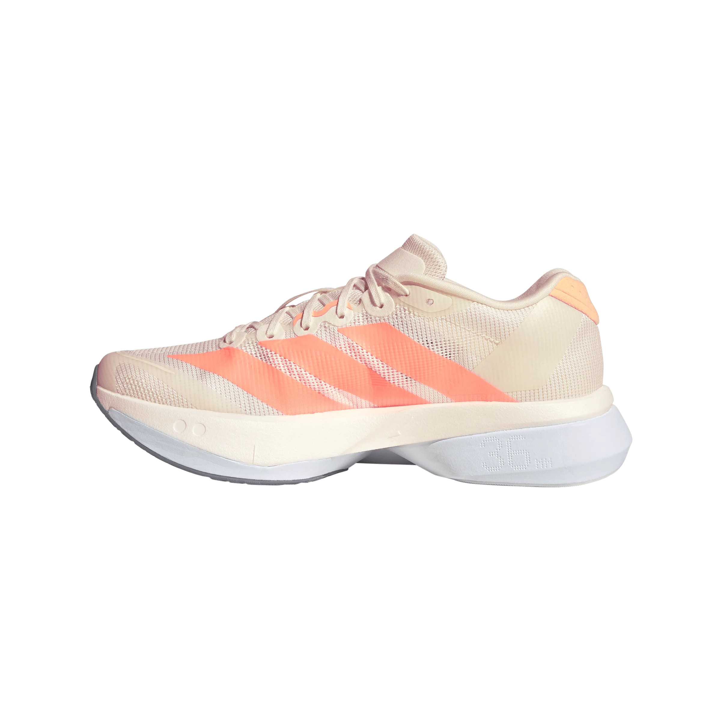 Adidas Womens Adizero Boston 13 - Off White/Beam Orange/Acid Orange - Neutral - SS26 - Image 5