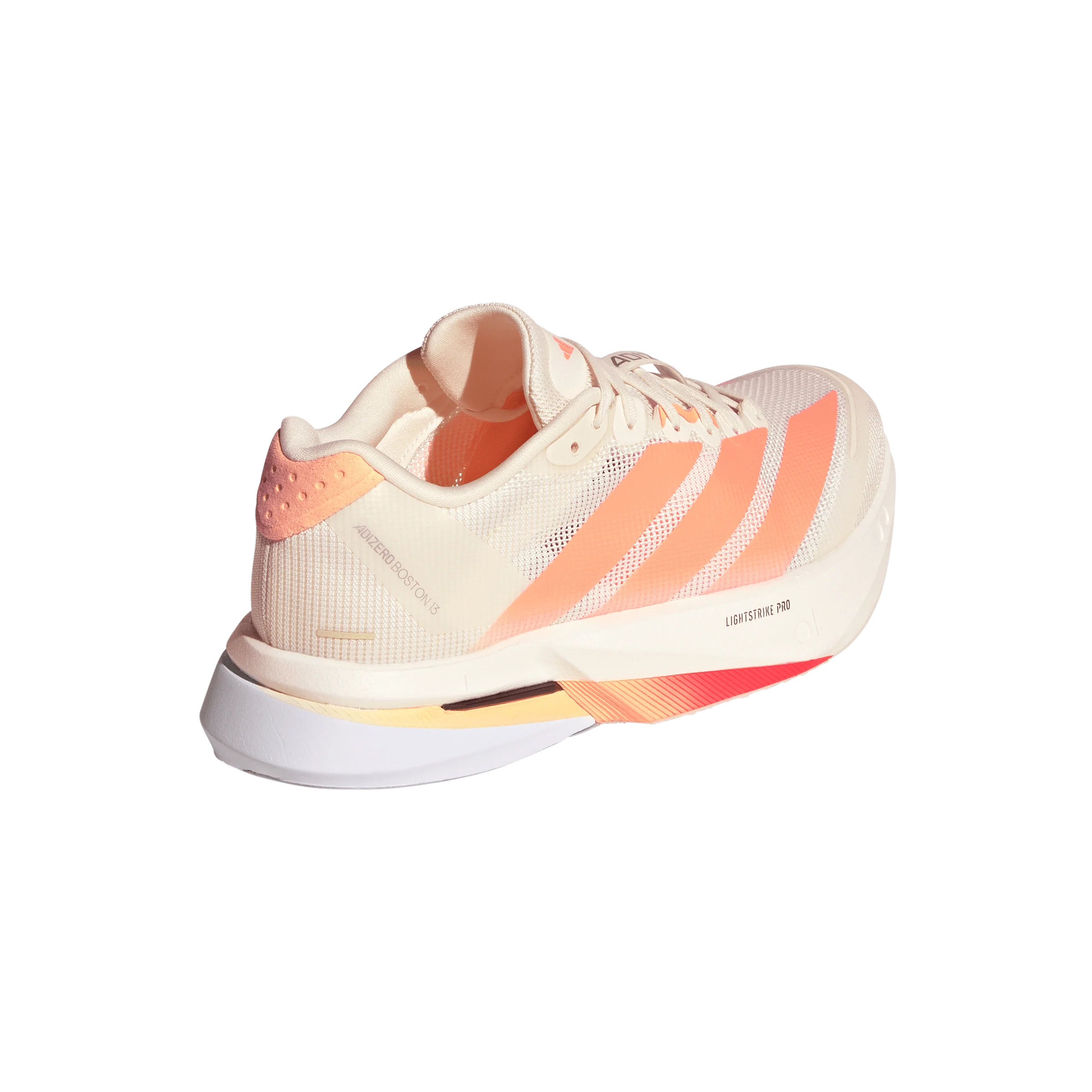 Adidas Womens Adizero Boston 13 - Off White/Beam Orange/Acid Orange - Neutral - SS26 - Image 6