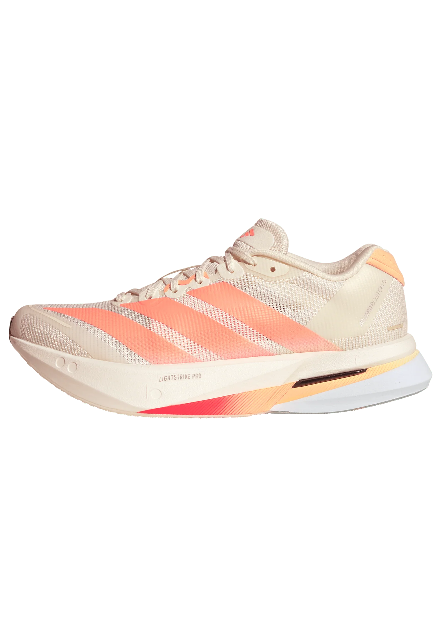 Adidas Womens Adizero Boston 13 - Off White/Beam Orange/Acid Orange - Neutral - SS26 - Image 8
