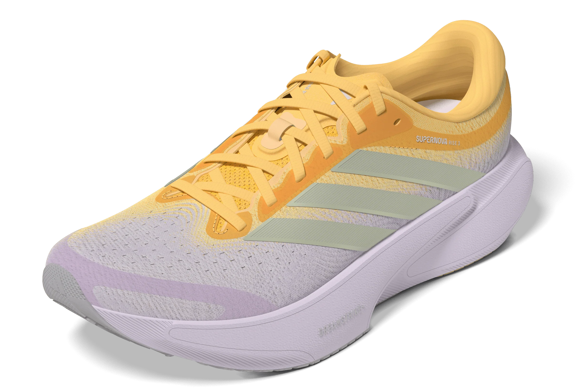 Adidas Womens Supernova Rise 3 - Ice Lavender/Ice Gold Metallic/Ice Tangerine - Neutral - SS26 - Image 11
