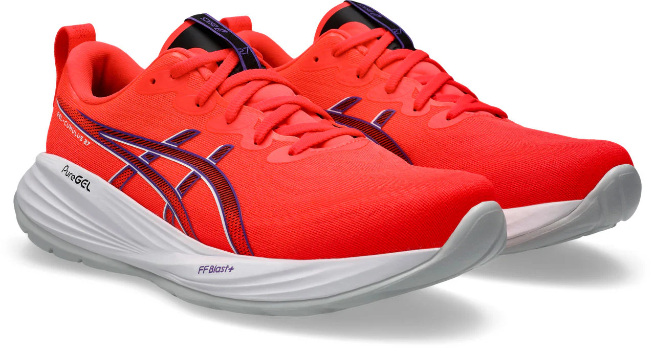 Asics Mens Gel Cumulus 27 - Flash Red/White - Neutral - AW25 - Image 3