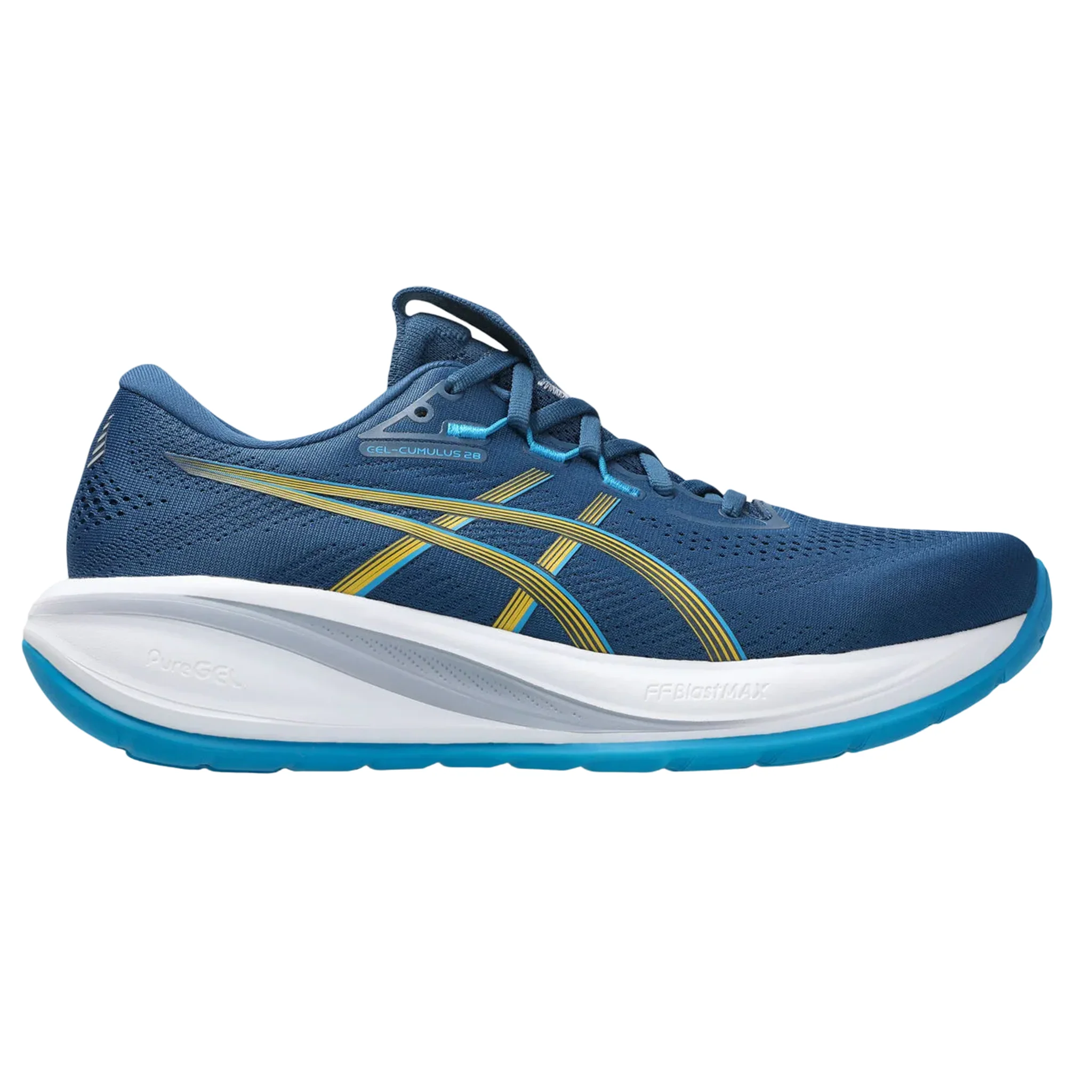 Asics Mens Gel Cumulus 28 - Twilight Blue/Yamabuki - Neutral - SS26
