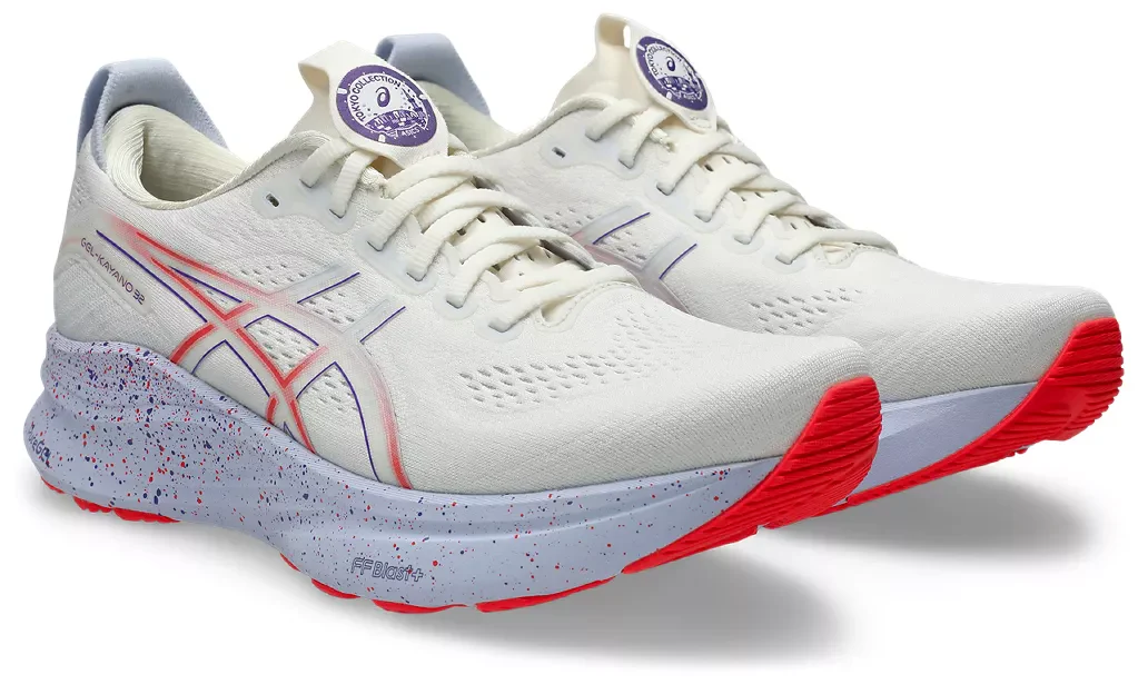 Asics Mens Gel Kayano 32 Tokyo - Cream/Edo Purple - Stability - AW25 - Image 4