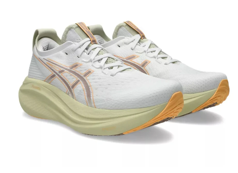 Asics Mens Gel Nimbus 27 - White/Fawn - Neutral - AW25 - Image 4