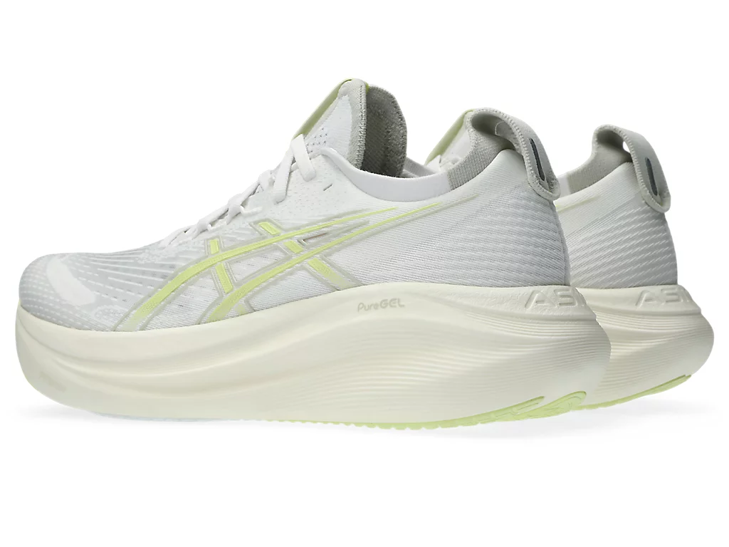 Asics Mens Gel Nimbus 27 - White/Huddle Yellow - Neutral - SS25 - Image 4