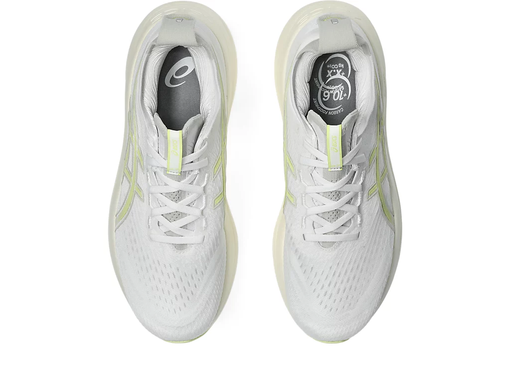 Asics Mens Gel Nimbus 27 - White/Huddle Yellow - Neutral - SS25 - Image 7