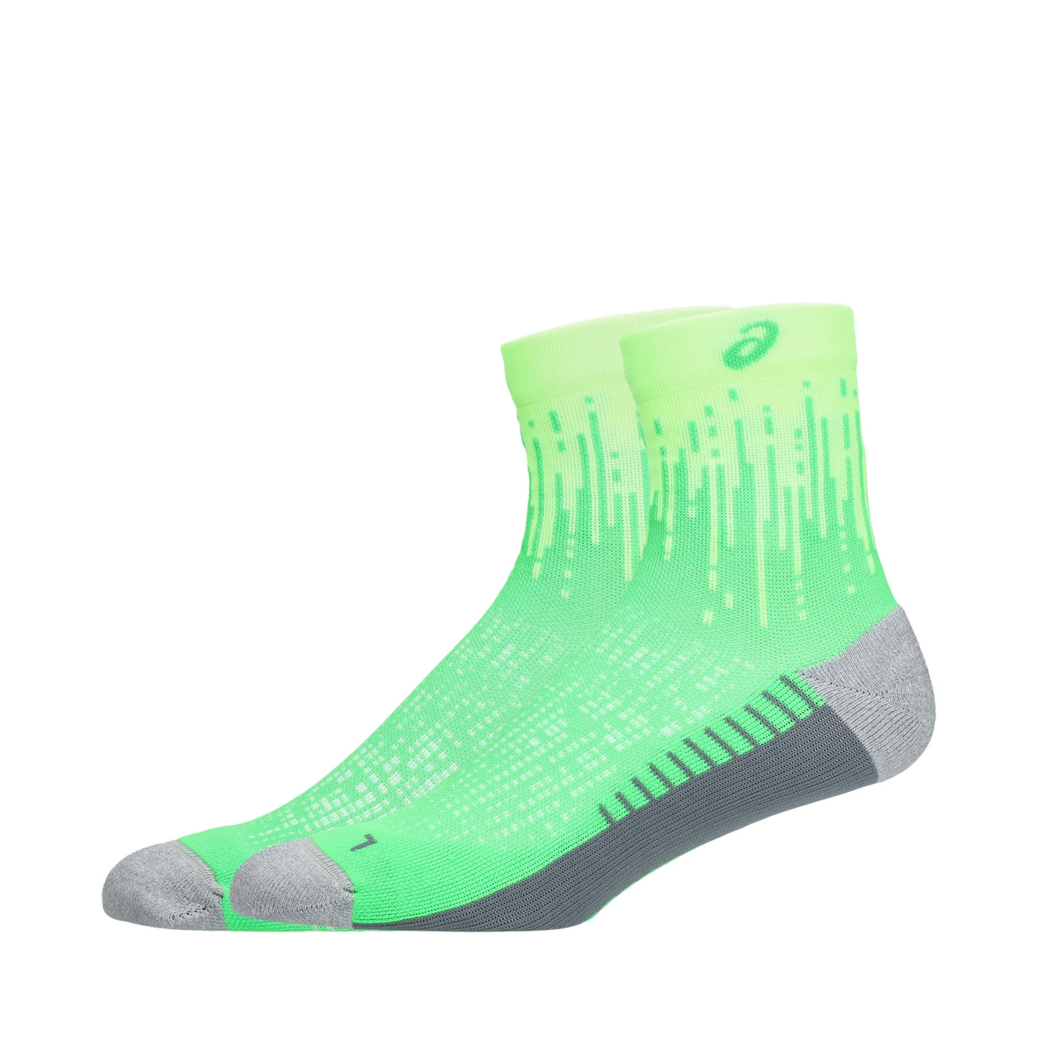 Asics Performance Run Sock Quarter - Illuminate Green/Vital Green