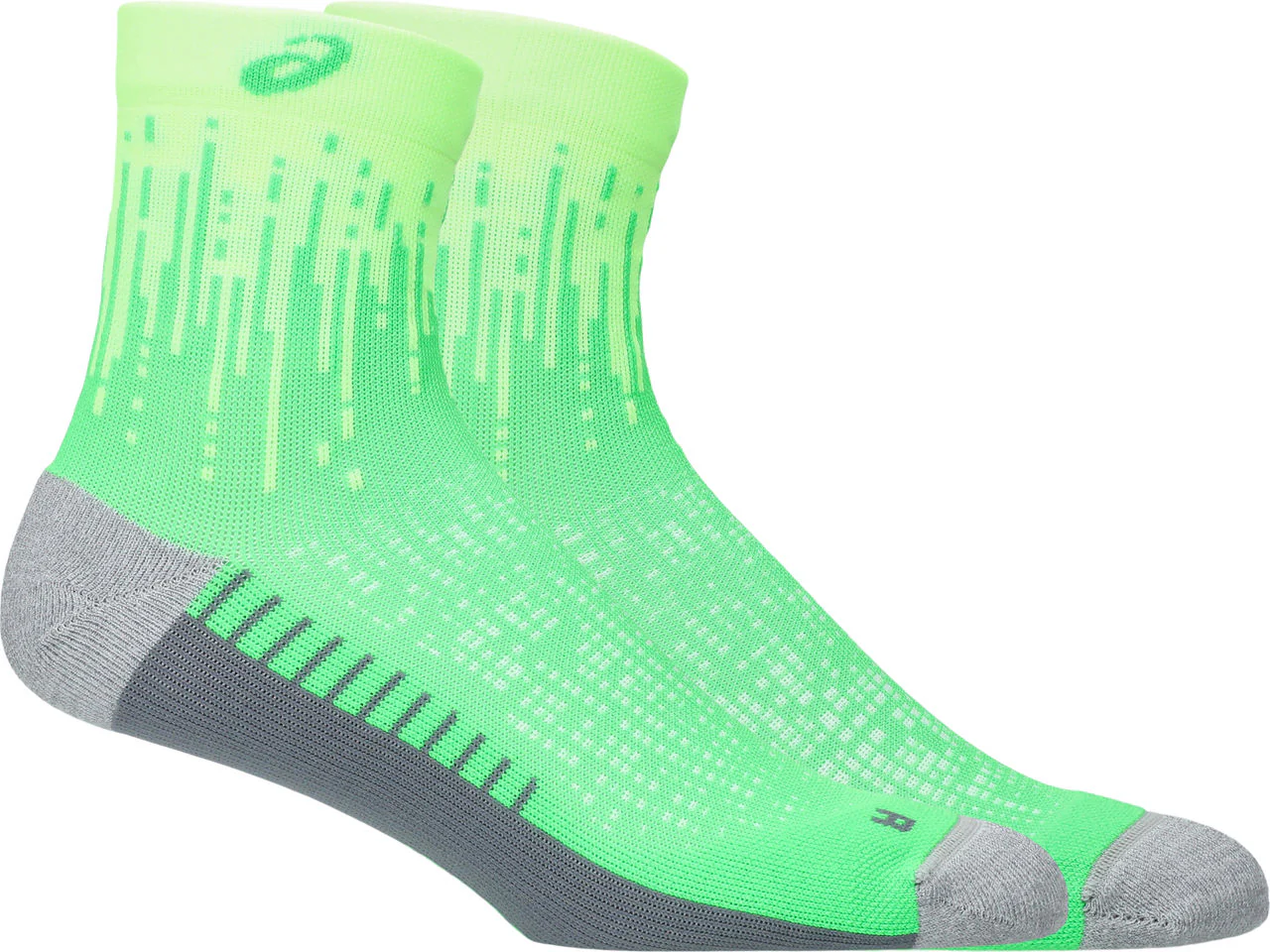 Asics Performance Run Sock Quarter - Illuminate Green/Vital Green - Image 3