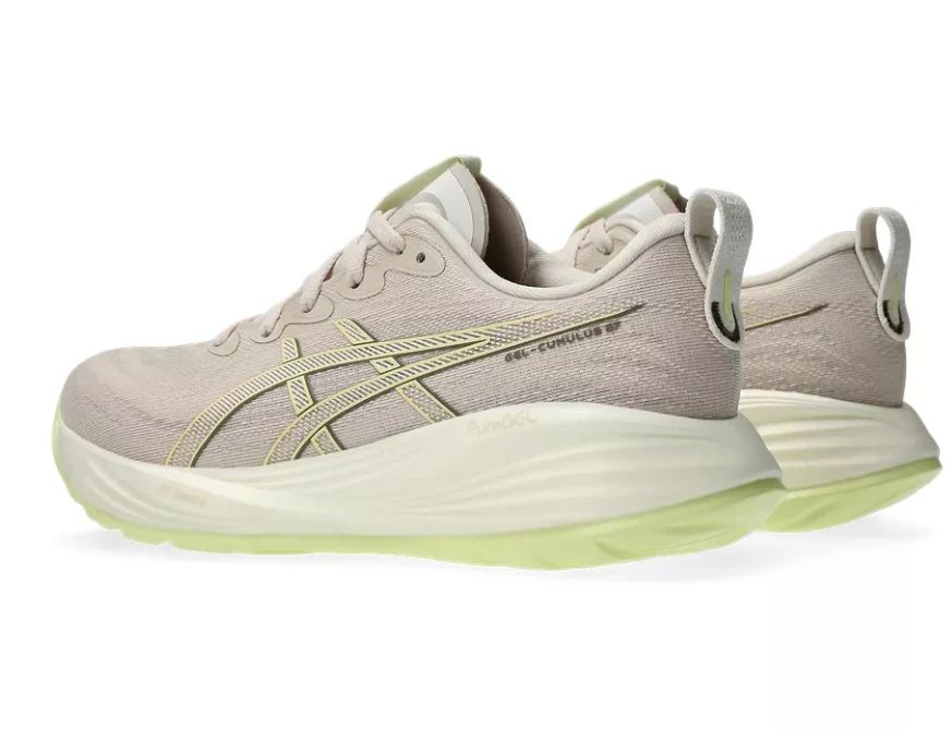 Asics Womens Gel Cumulus 27 - Mineral Beige/Huddle Yellow - Neutral - SS25 - Image 6