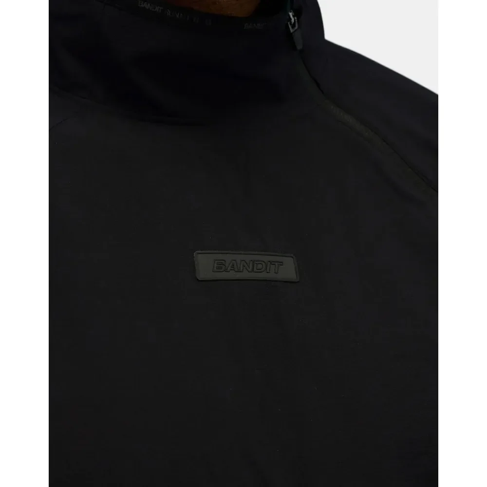 Bandit Mens Windproof Asymetrical Pullover Jacket - Black - SS26 - Image 5