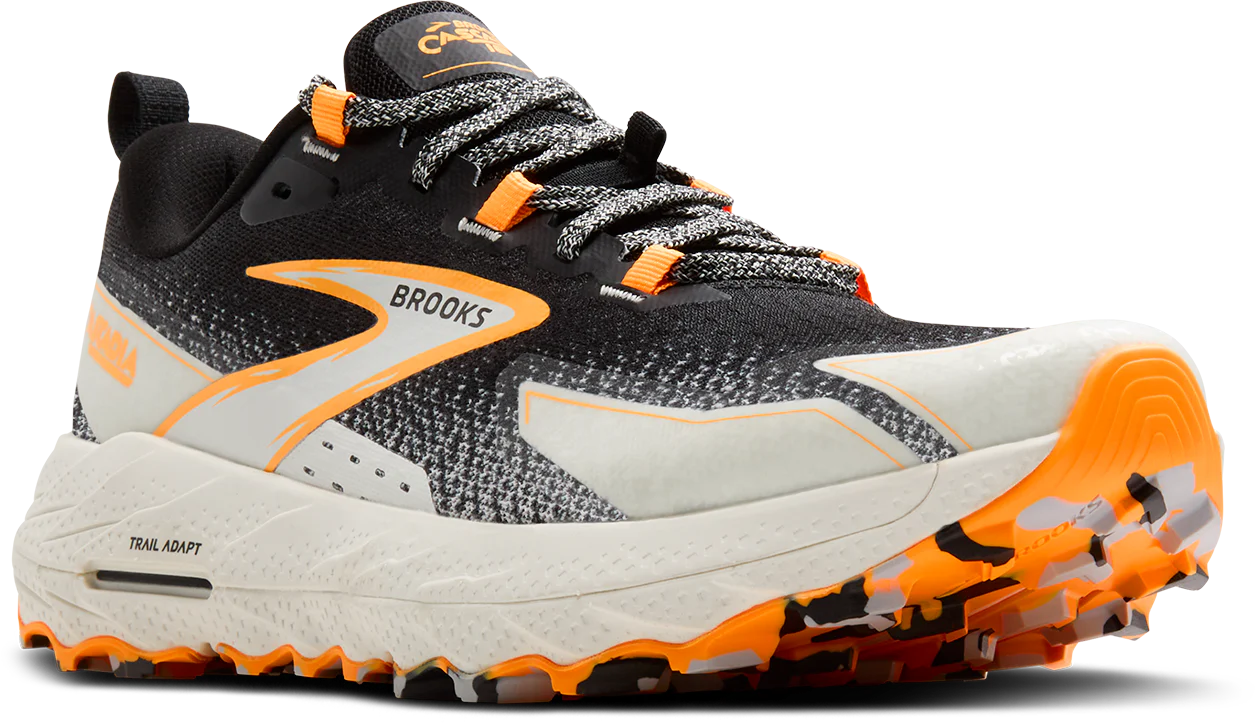 Brooks Mens Cascadia 18 - Black/Blue Wash/Orange - Trail - SS25 - Image 3