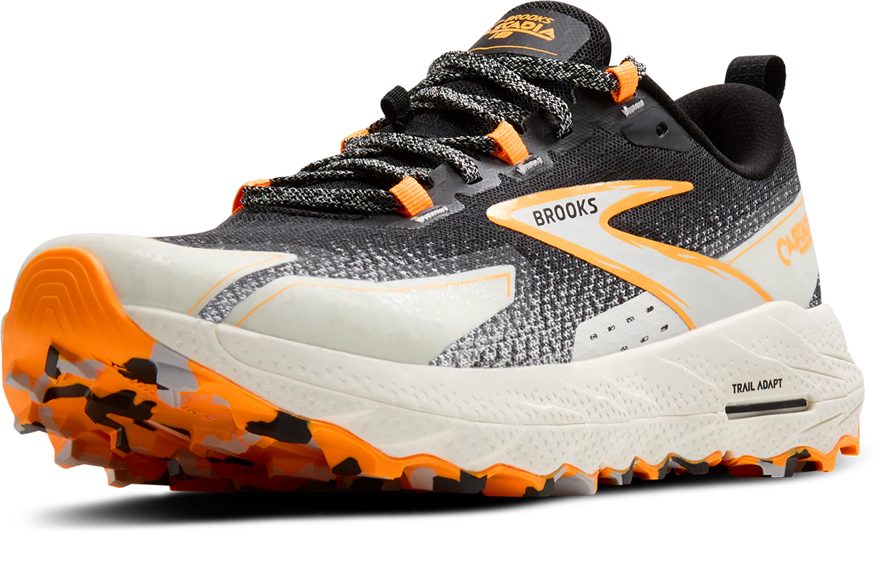 Brooks Mens Cascadia 18 - Black/Blue Wash/Orange - Trail - SS25 - Image 8
