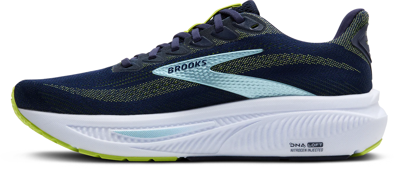 Brooks Mens Ghost 17 - Peacoat/Lime/Blue - Neutral - AW25 - Image 6