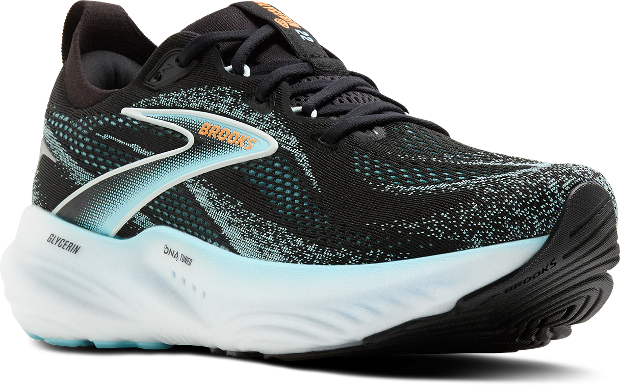 Brooks Mens Glycerin 22 - Black/Atomizer/Blazing Orange - Neutral - AW25 - Image 3