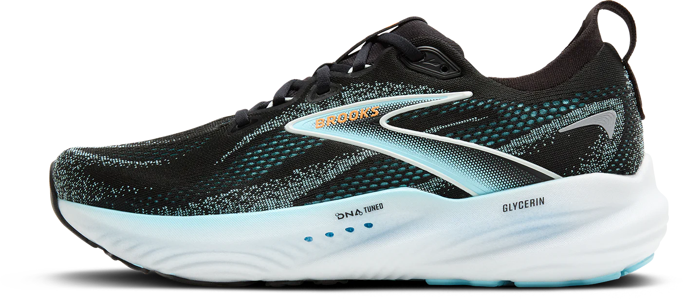 Brooks Mens Glycerin 22 - Black/Atomizer/Blazing Orange - Neutral - AW25 - Image 4