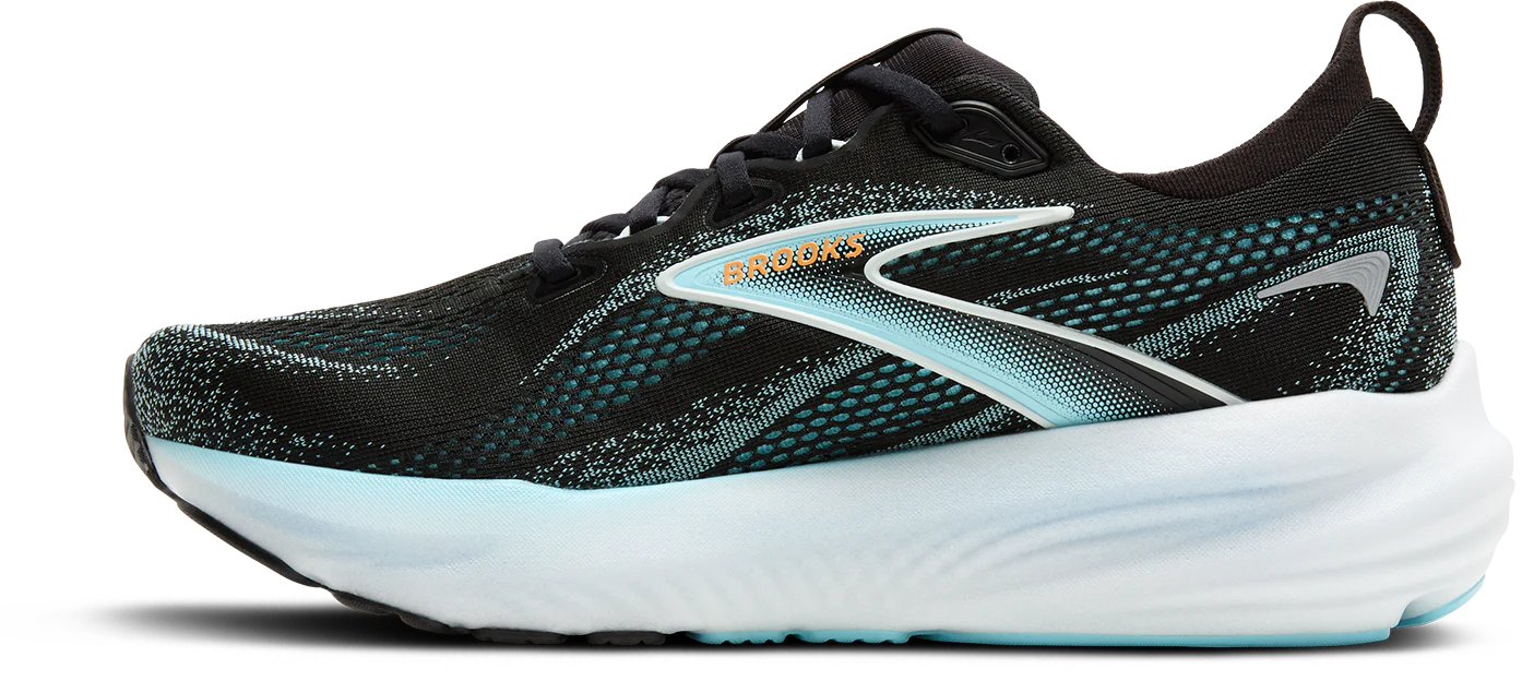 Brooks Mens Glycerin 22 - Black/Atomizer/Blazing Orange - Neutral - AW25 - Image 6