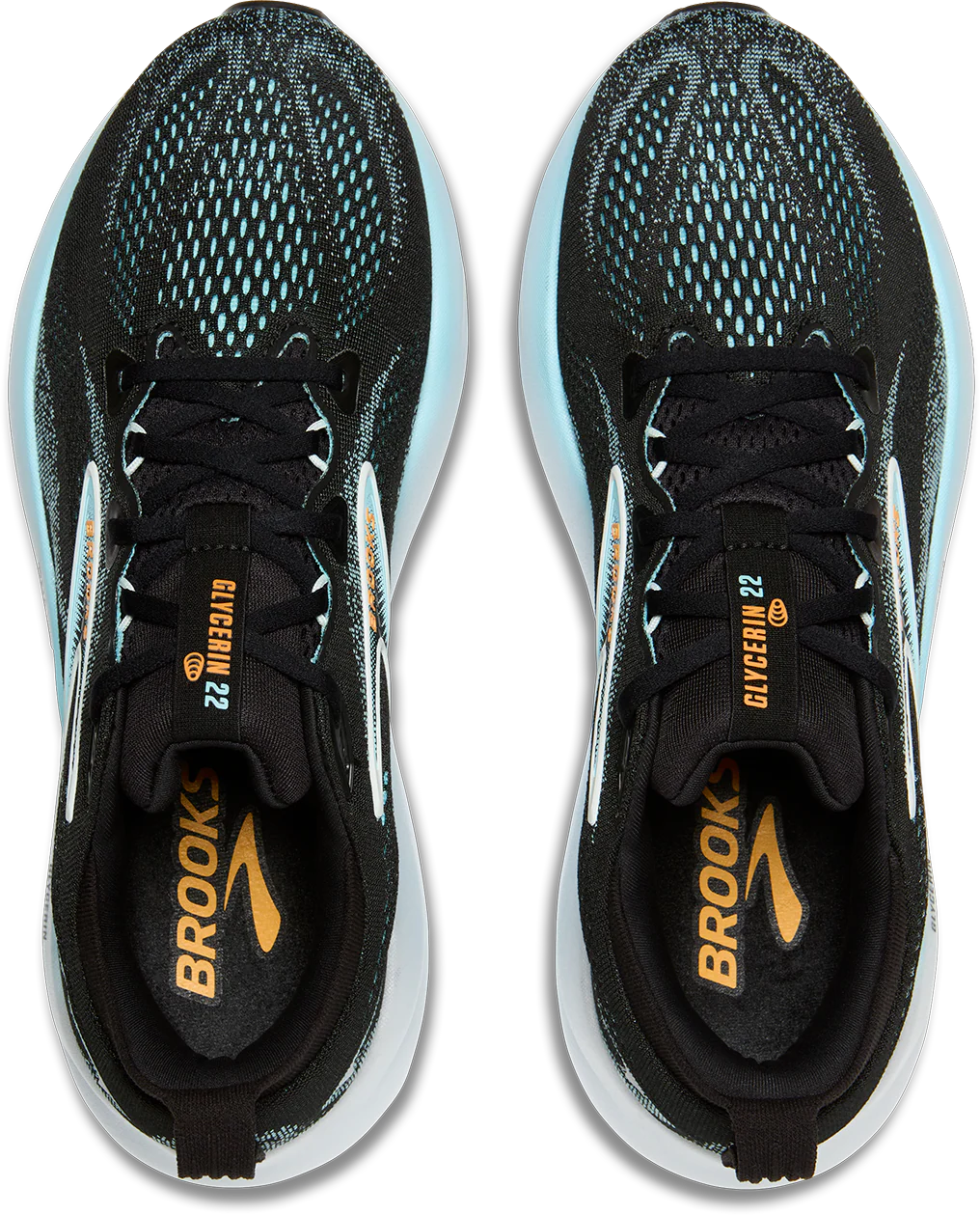 Brooks Mens Glycerin 22 - Black/Atomizer/Blazing Orange - Neutral - AW25 - Image 7
