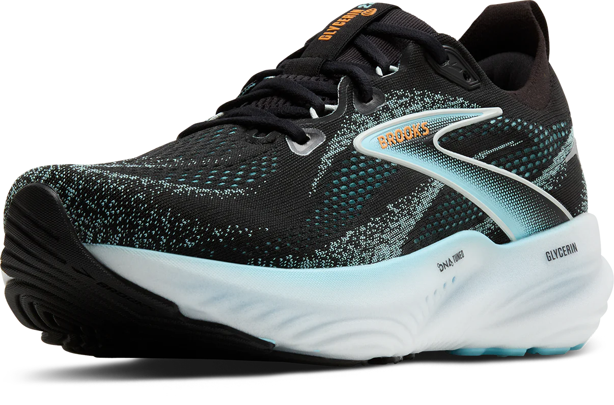 Brooks Mens Glycerin 22 - Black/Atomizer/Blazing Orange - Neutral - AW25 - Image 8