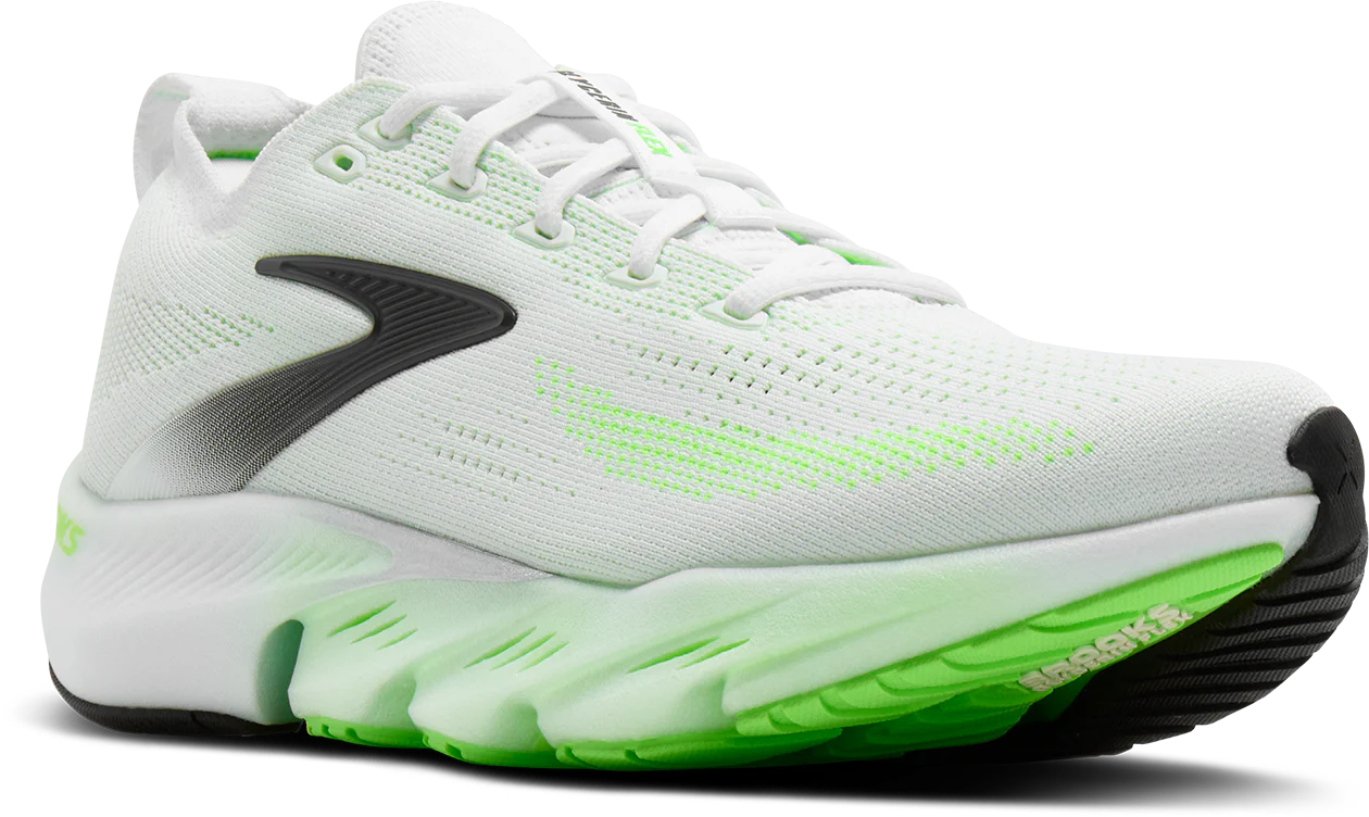 Brooks Mens Glycerin Flex - White/Green Gecko/Phantom - SS26 - Image 3