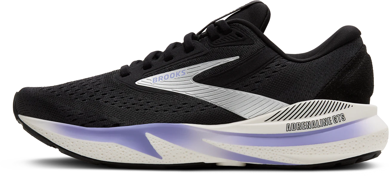 Brooks Womens Adrenaline GTS 24 - Ebony/Blue Heron/Silver - Stability - AW25 - Image 3