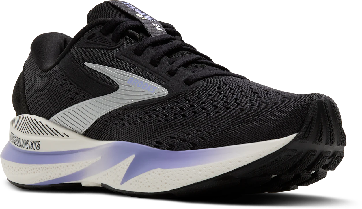 Brooks Womens Adrenaline GTS 24 - Ebony/Blue Heron/Silver - Stability - AW25 - Image 4