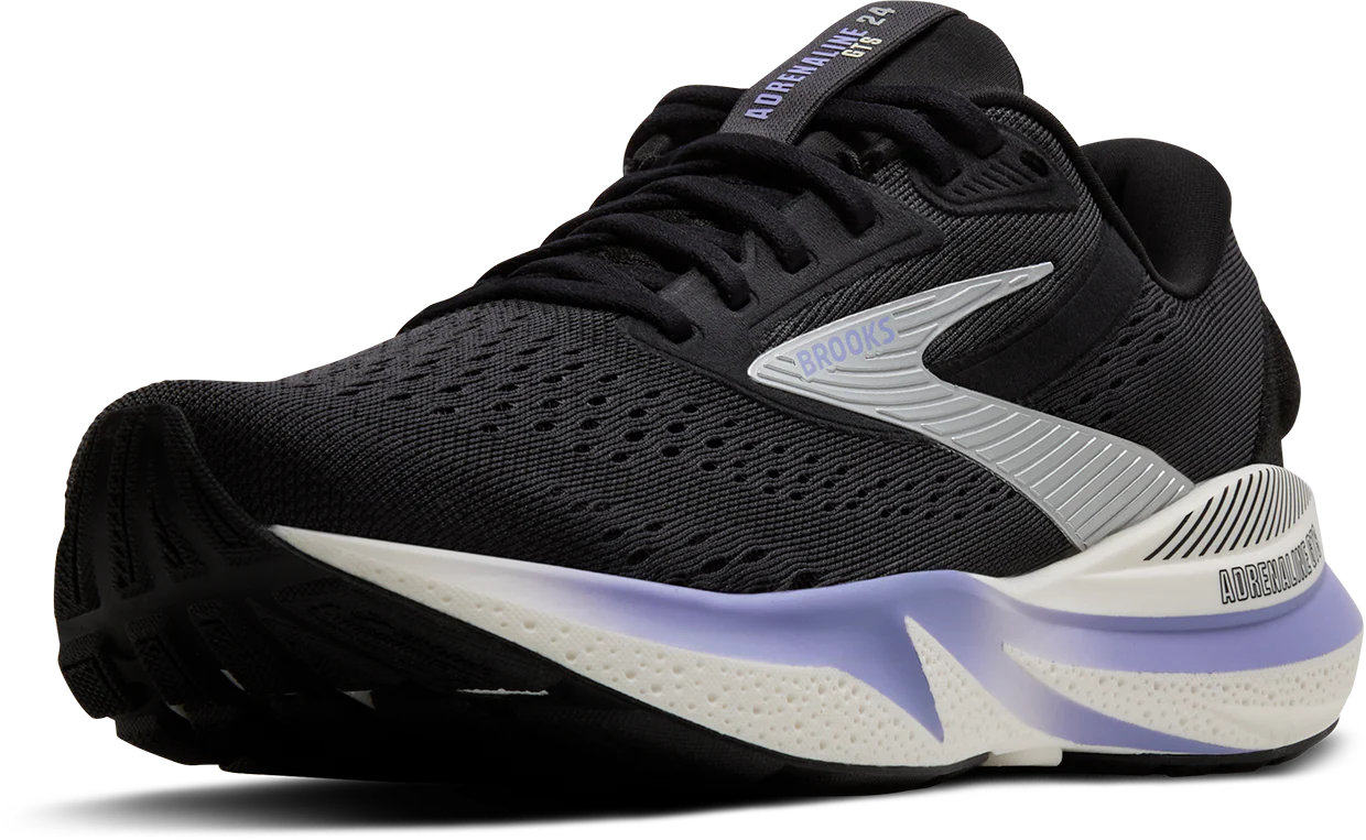 Brooks Womens Adrenaline GTS 24 - Ebony/Blue Heron/Silver - Stability - AW25 - Image 6