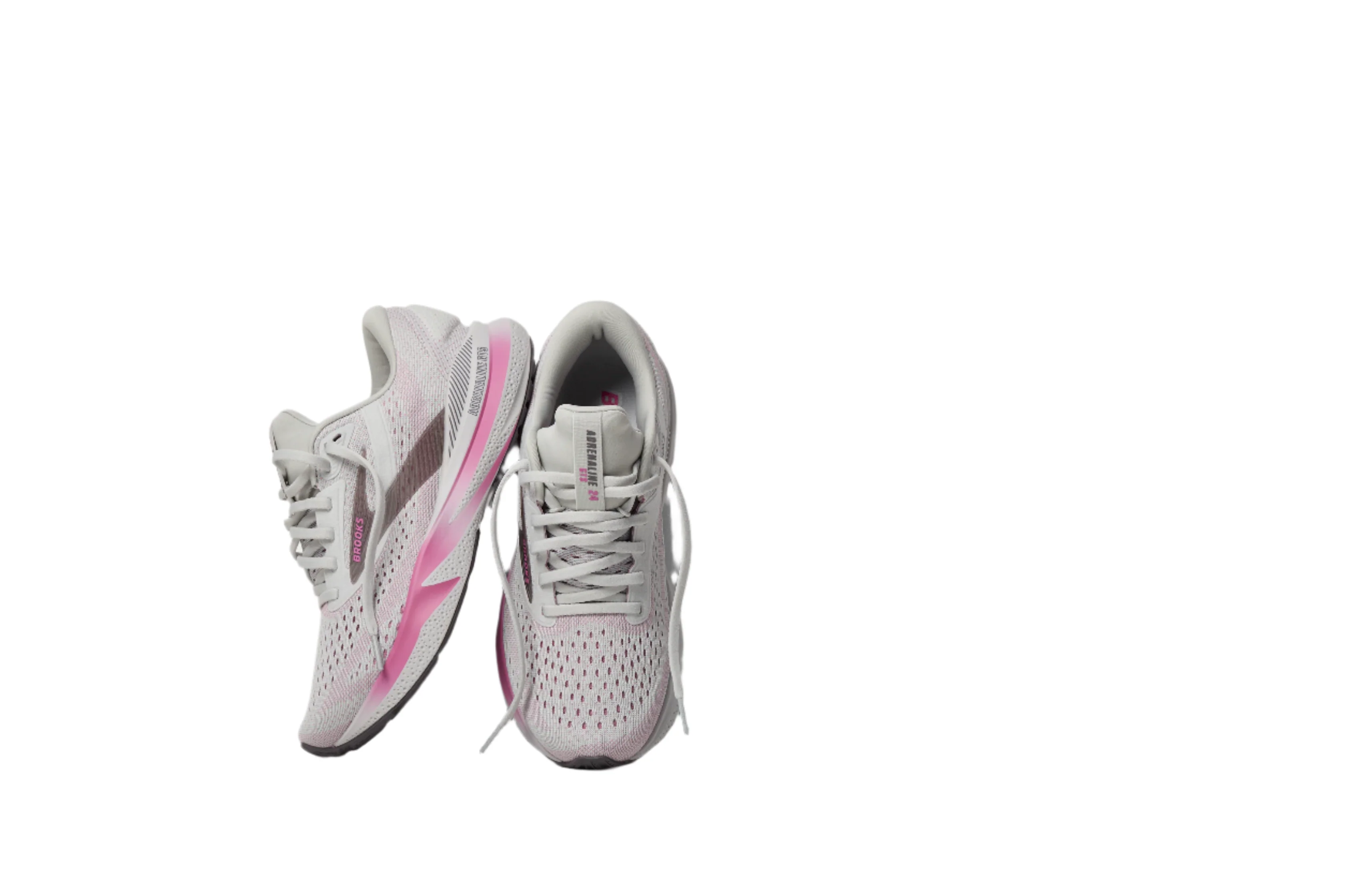 Brooks Womens Adrenaline GTS 24 - Oyster/Excalibur/Pink - Stability - AW25 - Image 9
