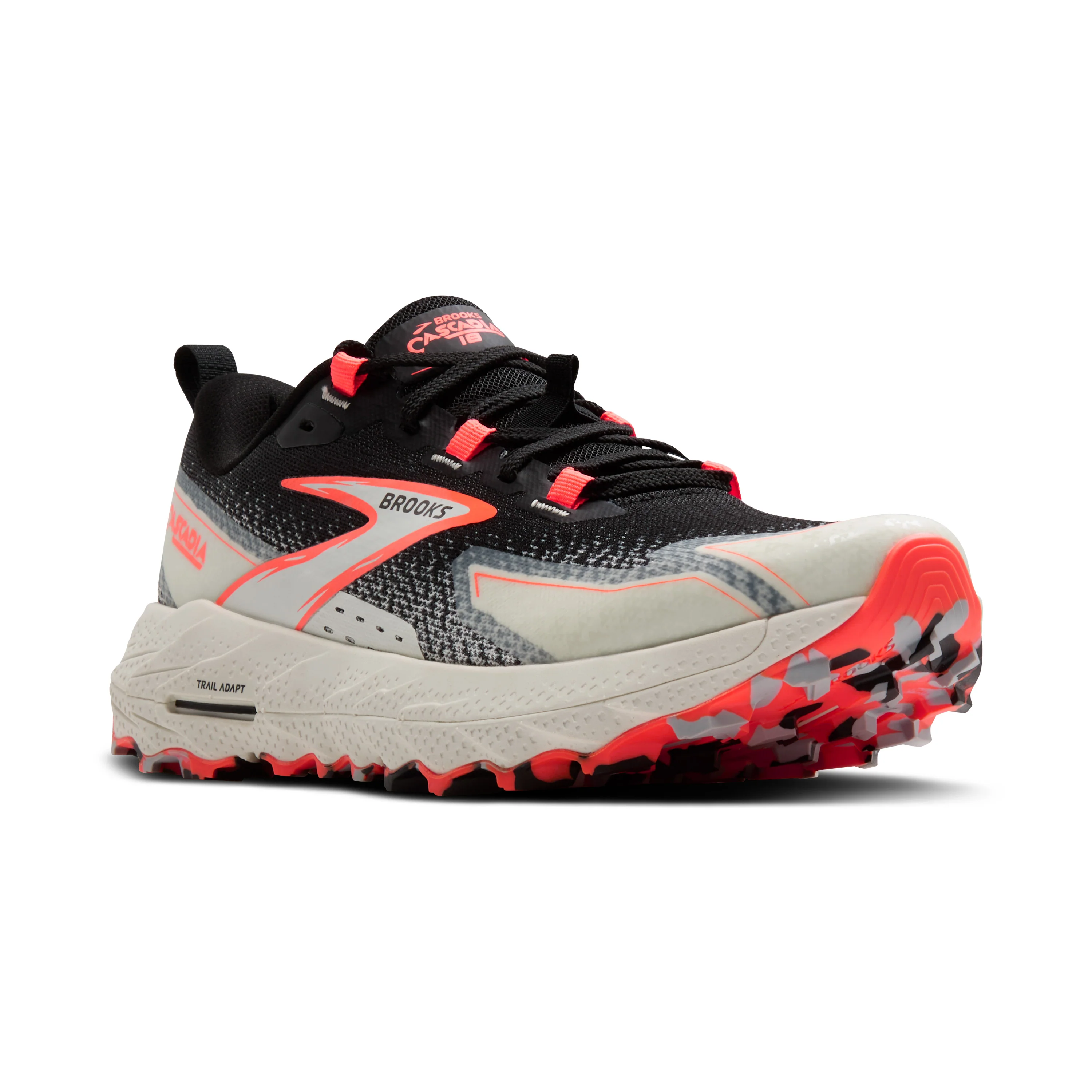 Brooks Womens Cascadia 18 - Black/Blue Wash/Flame - Trail - SS25 - Image 3