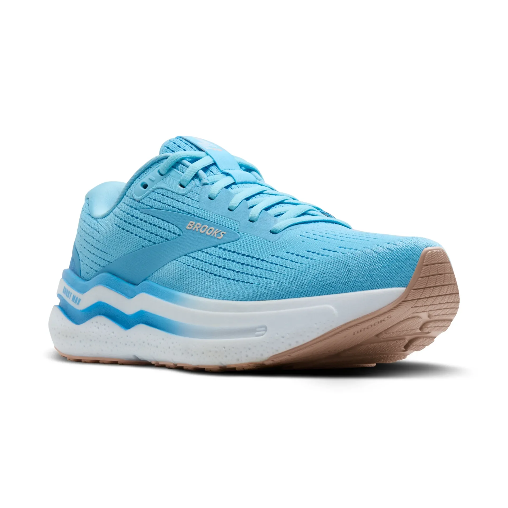 Brooks Womens Ghost Max 2 - Baltic Sea/Bonnie Blue/Peach - Neutral - SS25 - Image 3