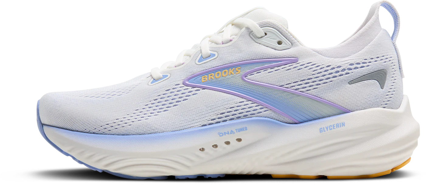 Brooks Womens Glycerin 22 - White/Blue Heron/Apricot - Neutral - AW25 - Image 3