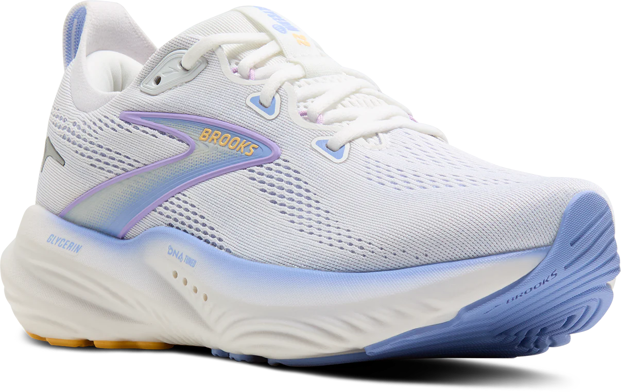 Brooks Womens Glycerin 22 - White/Blue Heron/Apricot - Neutral - AW25 - Image 4