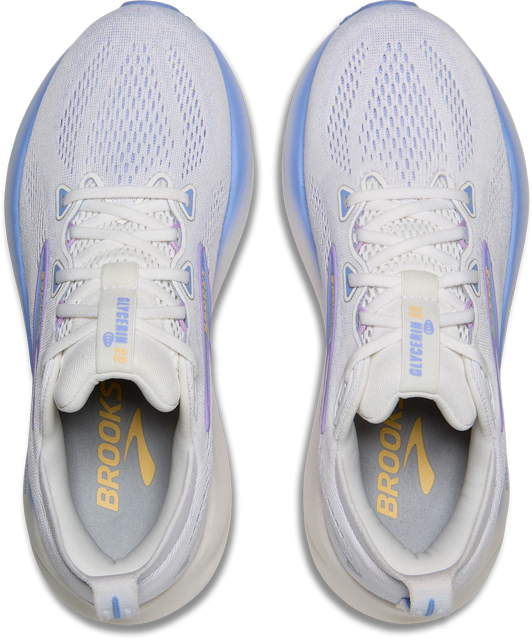 Brooks Womens Glycerin 22 - White/Blue Heron/Apricot - Neutral - AW25 - Image 5